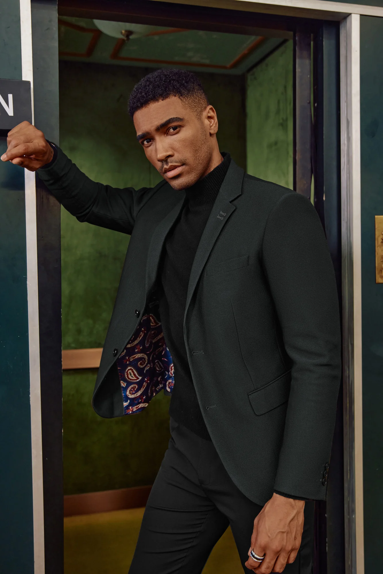 Mens Casual Blazers Lightweight Two Buttons Business Sport Coat Jackets - Image 24