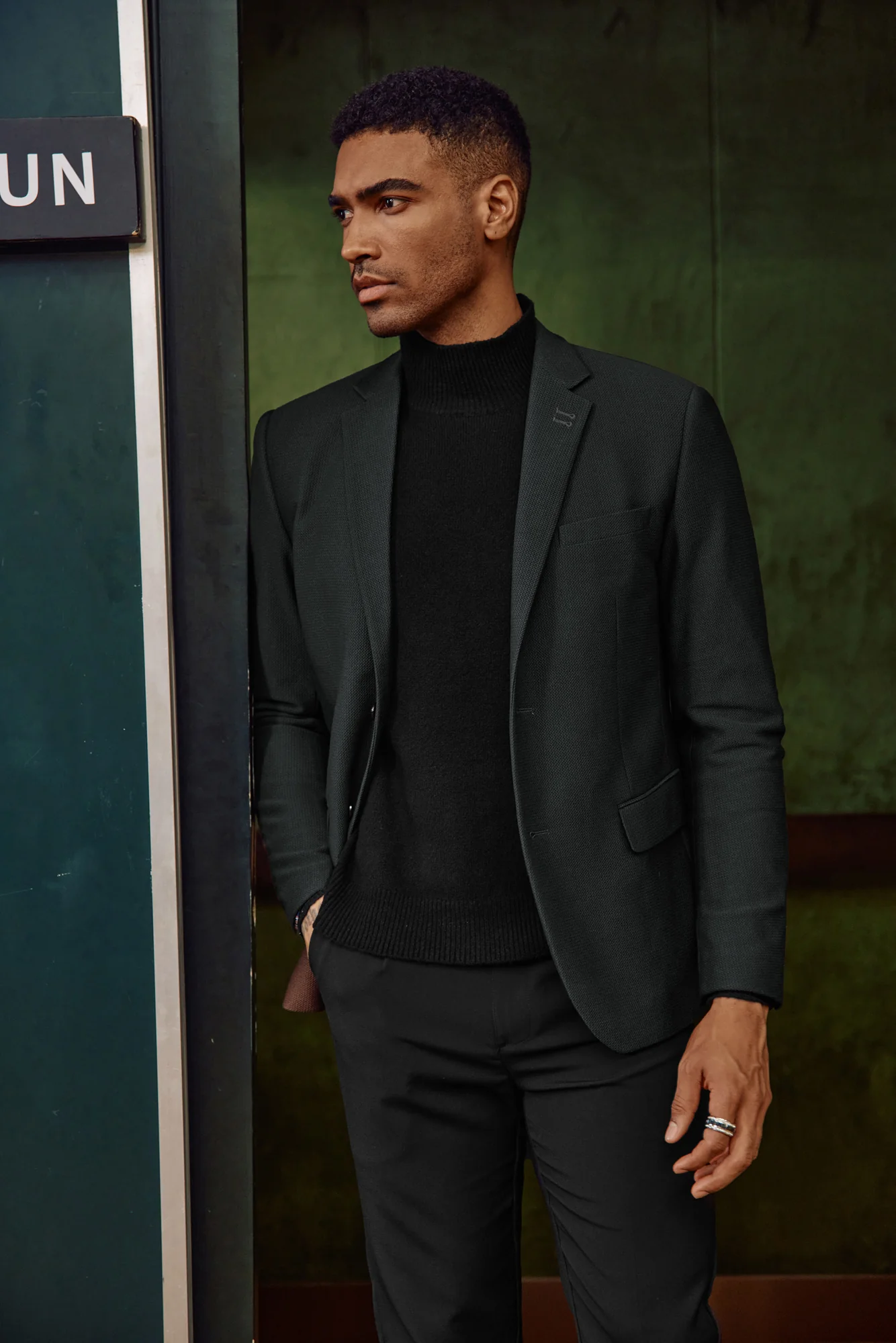 Mens Casual Blazers Lightweight Two Buttons Business Sport Coat Jackets - Image 25