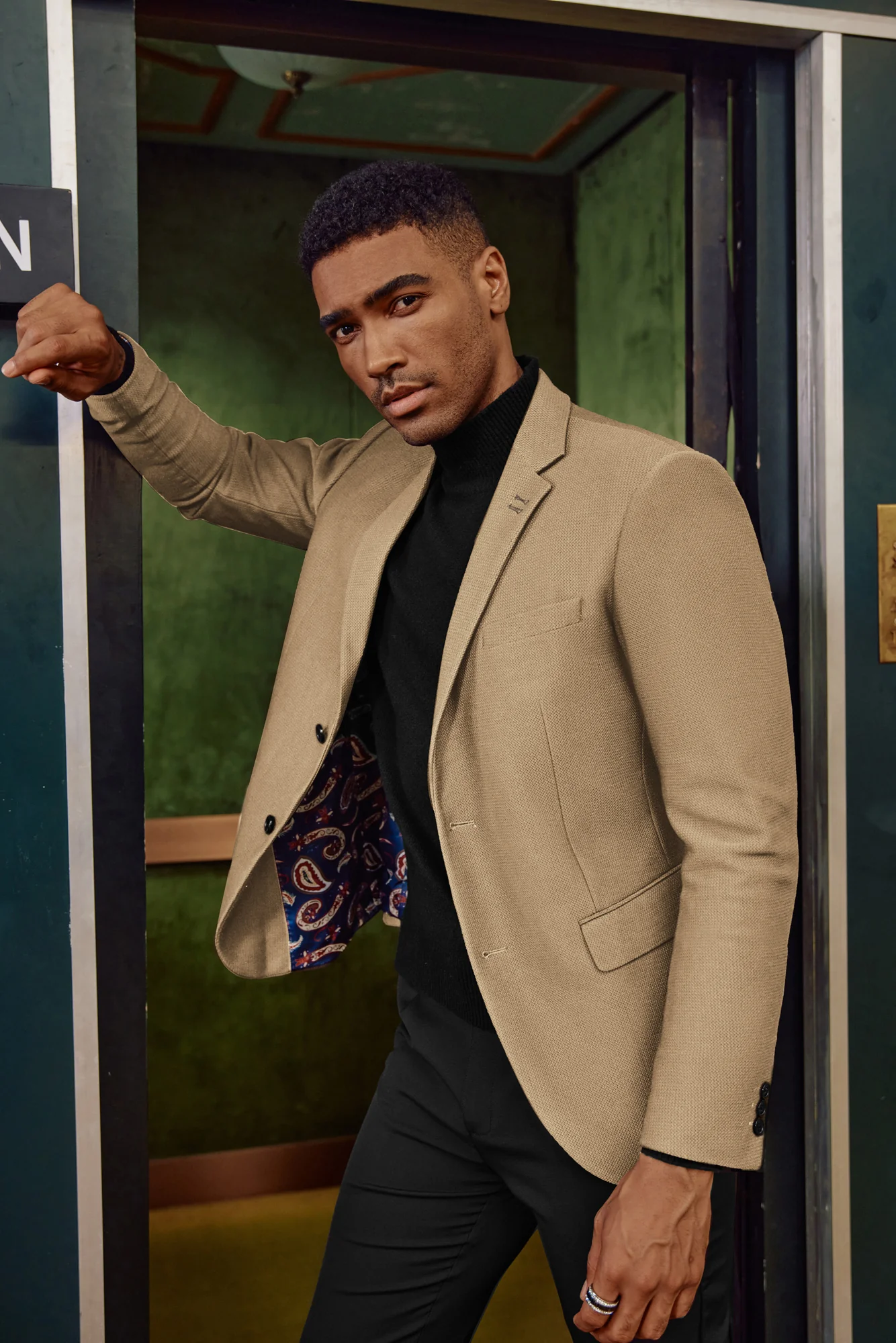 Mens Casual Blazers Lightweight Two Buttons Business Sport Coat Jackets - Image 29