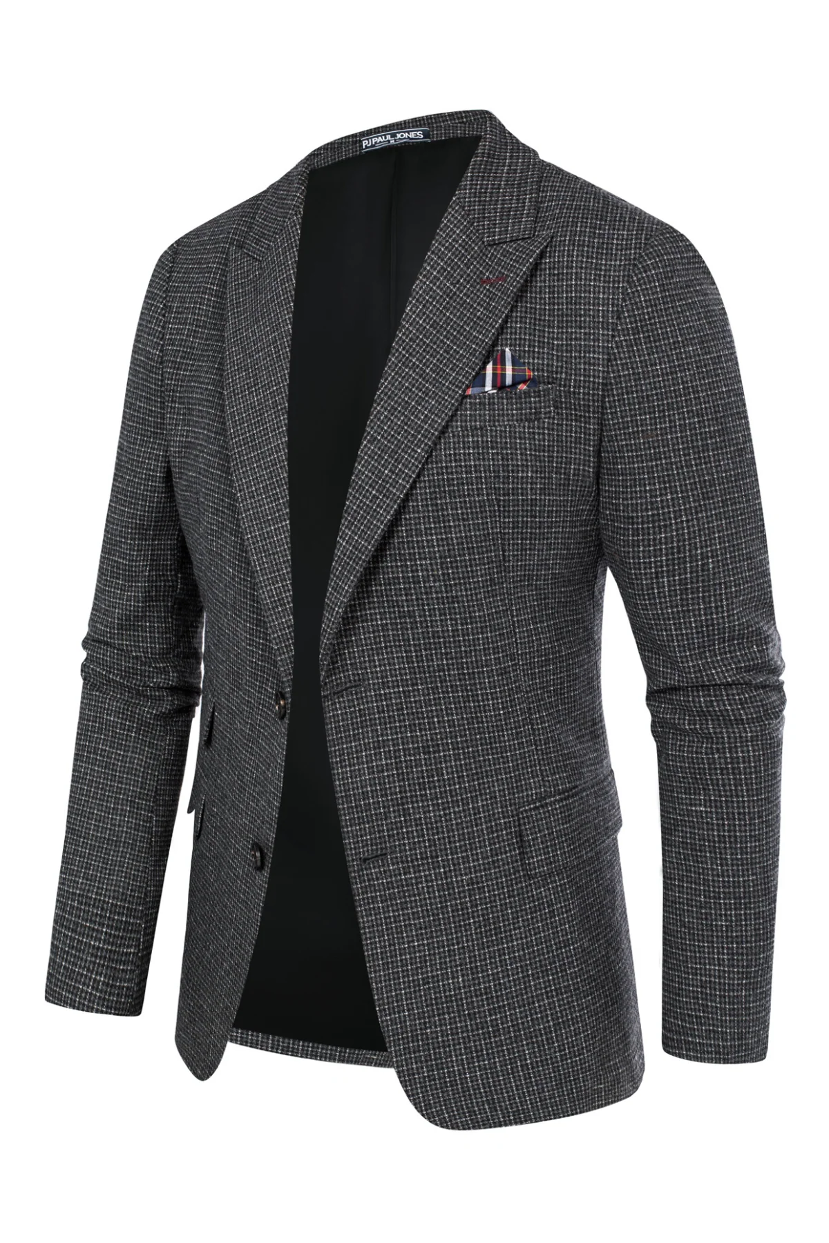 Men's Herringbone Two Button Blazer British Wool Blend Vintage Sport Coats - Image 22