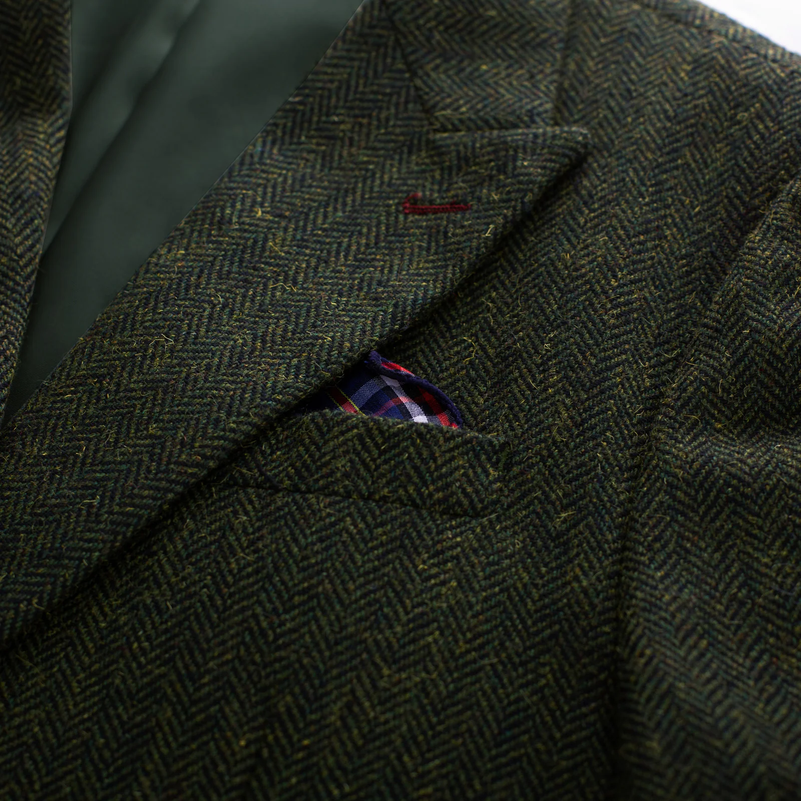 Men's Herringbone Two Button Blazer British Wool Blend Vintage Sport Coats - Image 26
