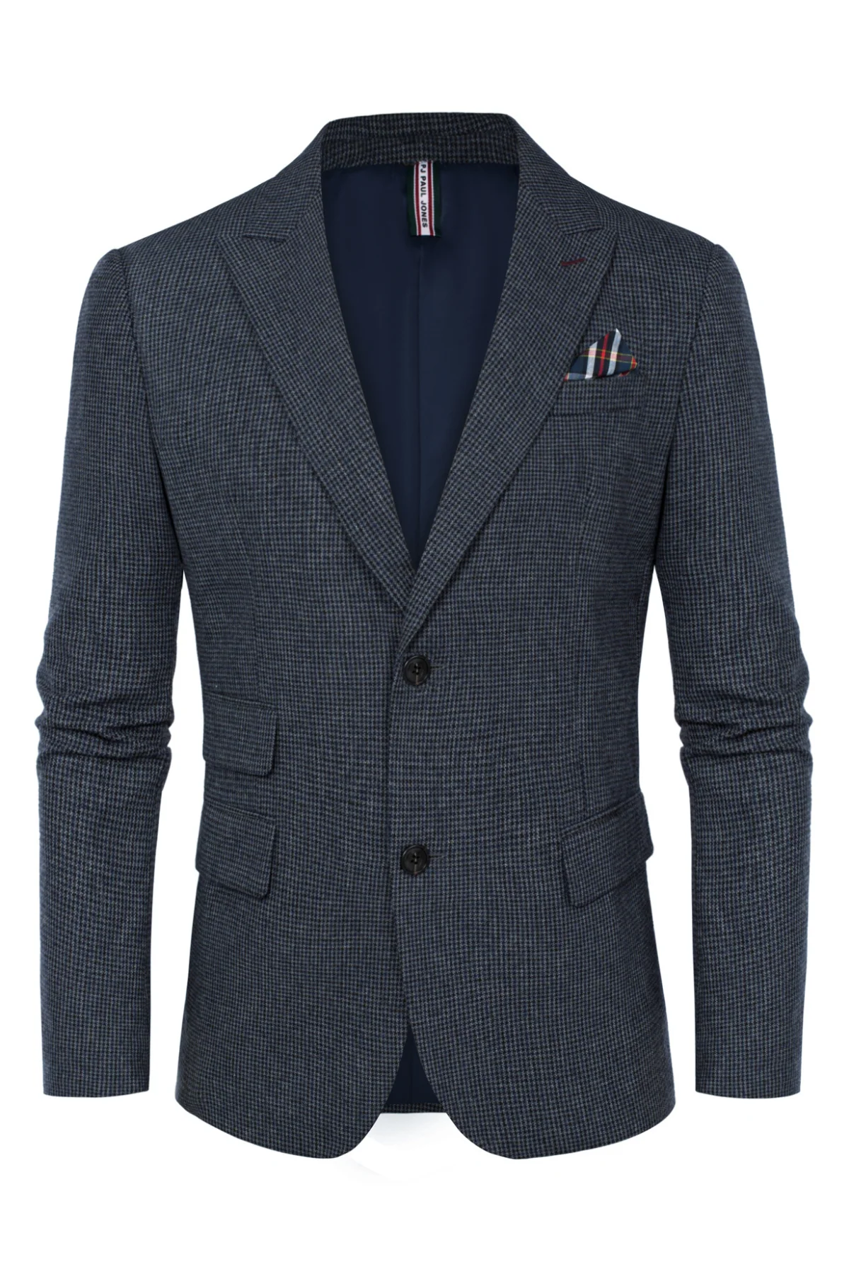 Men's Herringbone Two Button Blazer British Wool Blend Vintage Sport Coats - Image 28