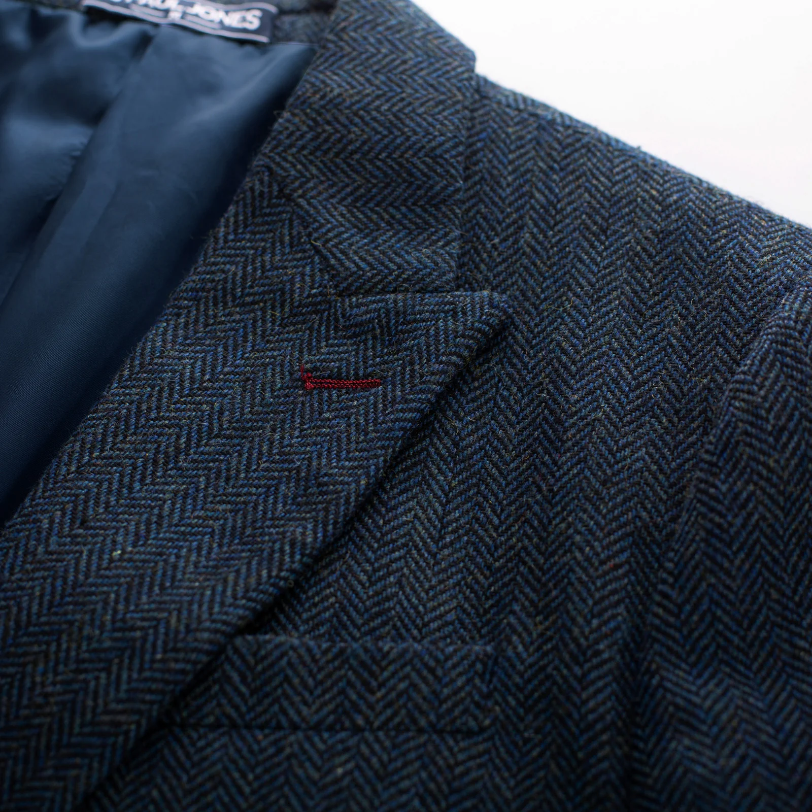 Men's Herringbone Two Button Blazer British Wool Blend Vintage Sport Coats - Image 29