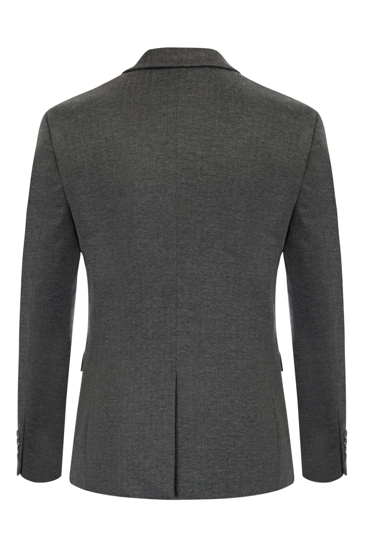 Men's Herringbone Blazer Jacket Two Button Lightweight Casual Knit Sport Coat - Image 14