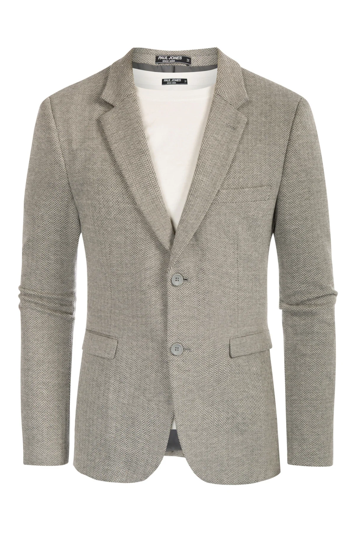 Men's Herringbone Blazer Jacket Two Button Lightweight Casual Knit Sport Coat - Image 18