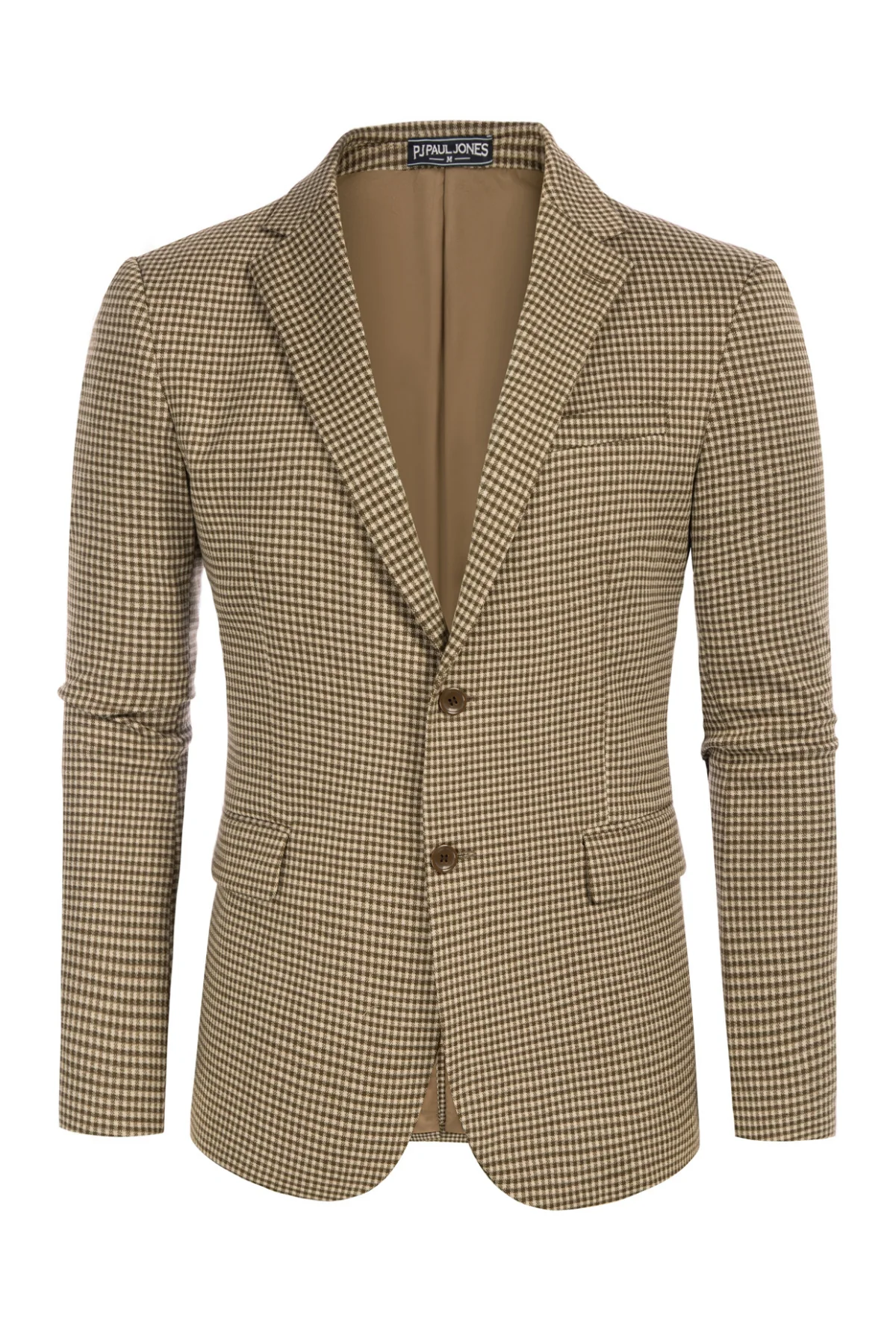 Men's Herringbone Two Buttons Blazer Jacket Lightweight Casual Knit Sport Coat - Image 11