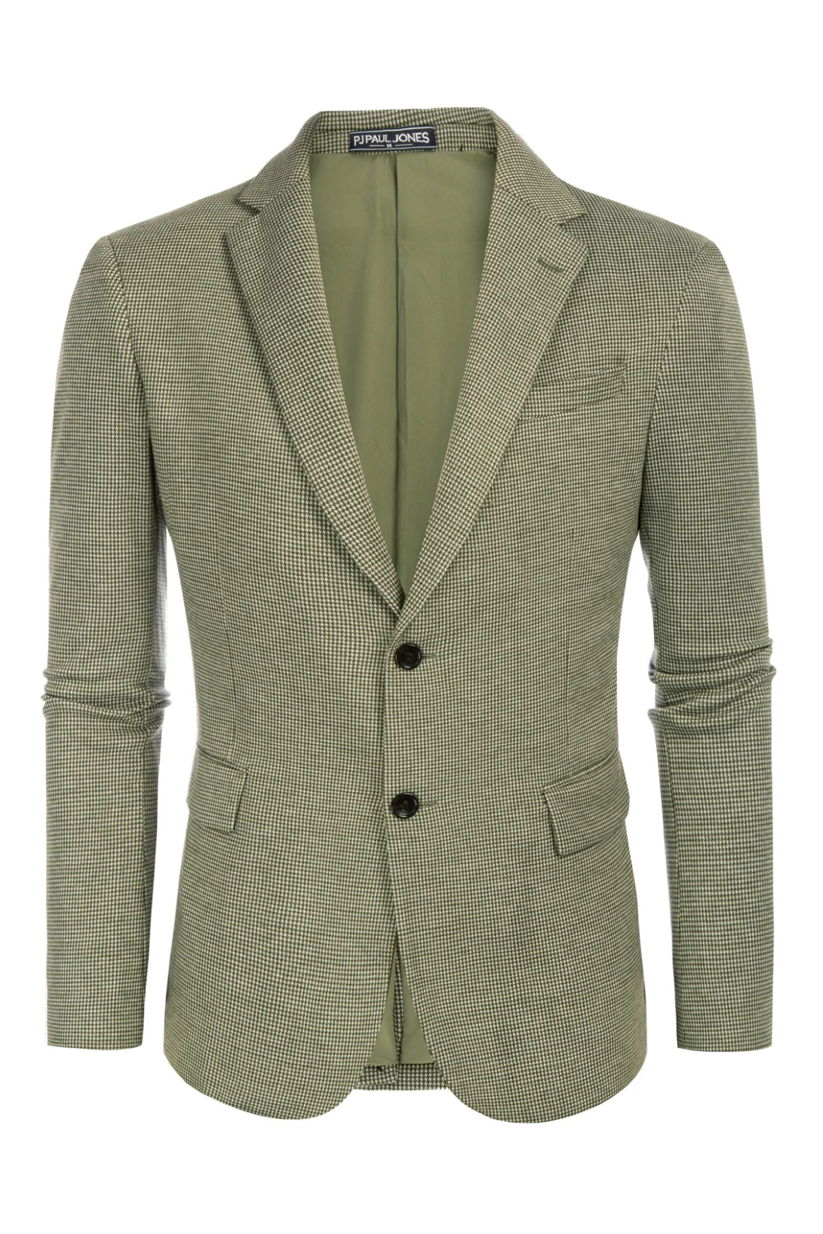 Men's Herringbone Two Buttons Blazer Jacket Lightweight Casual Knit Sport Coat - Image 16