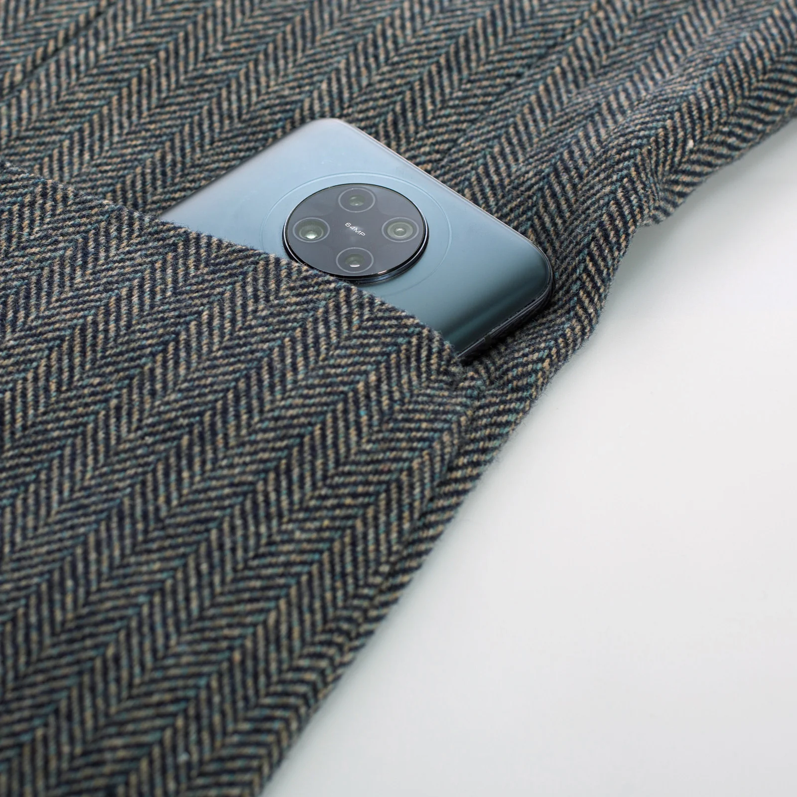 Mens Herringbone Two Button Blazer Vintage Tweed Wool Blend Sport Coat Jacket - Image 33