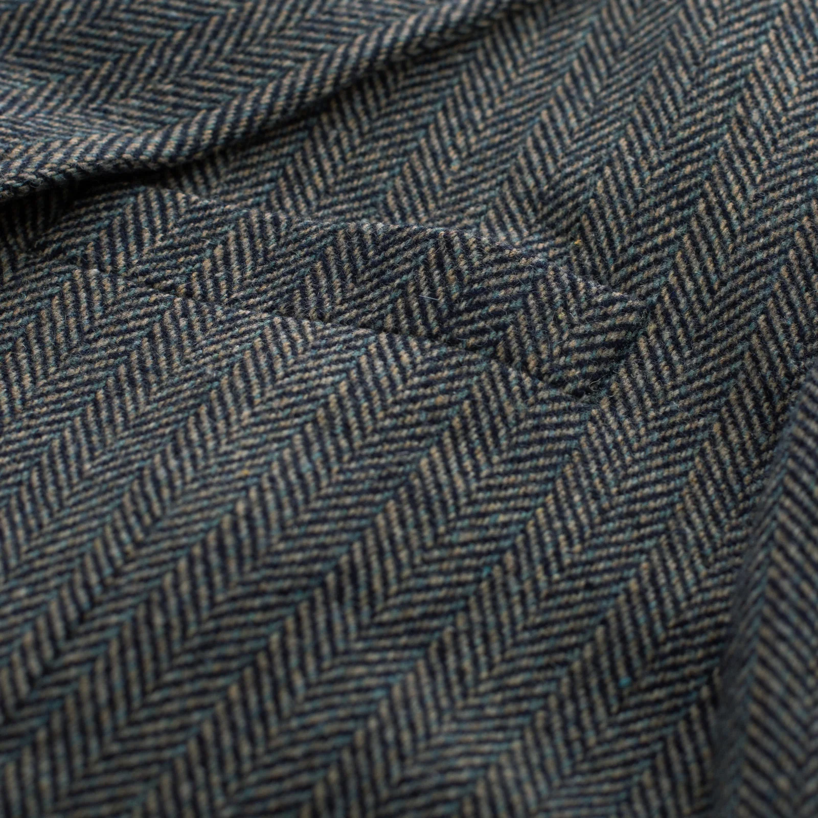 Mens Herringbone Two Button Blazer Vintage Tweed Wool Blend Sport Coat Jacket - Image 35