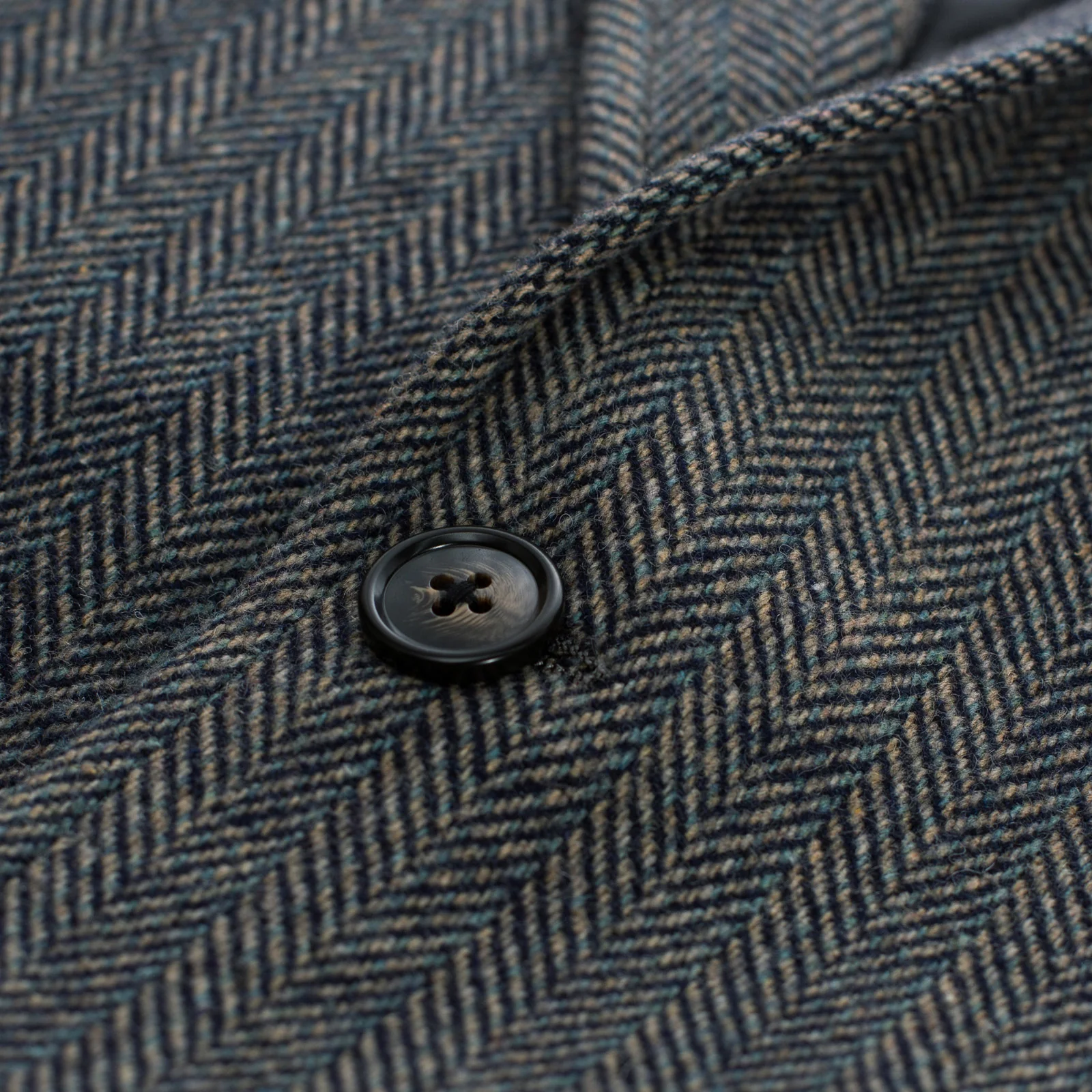 Mens Herringbone Two Button Blazer Vintage Tweed Wool Blend Sport Coat Jacket - Image 36