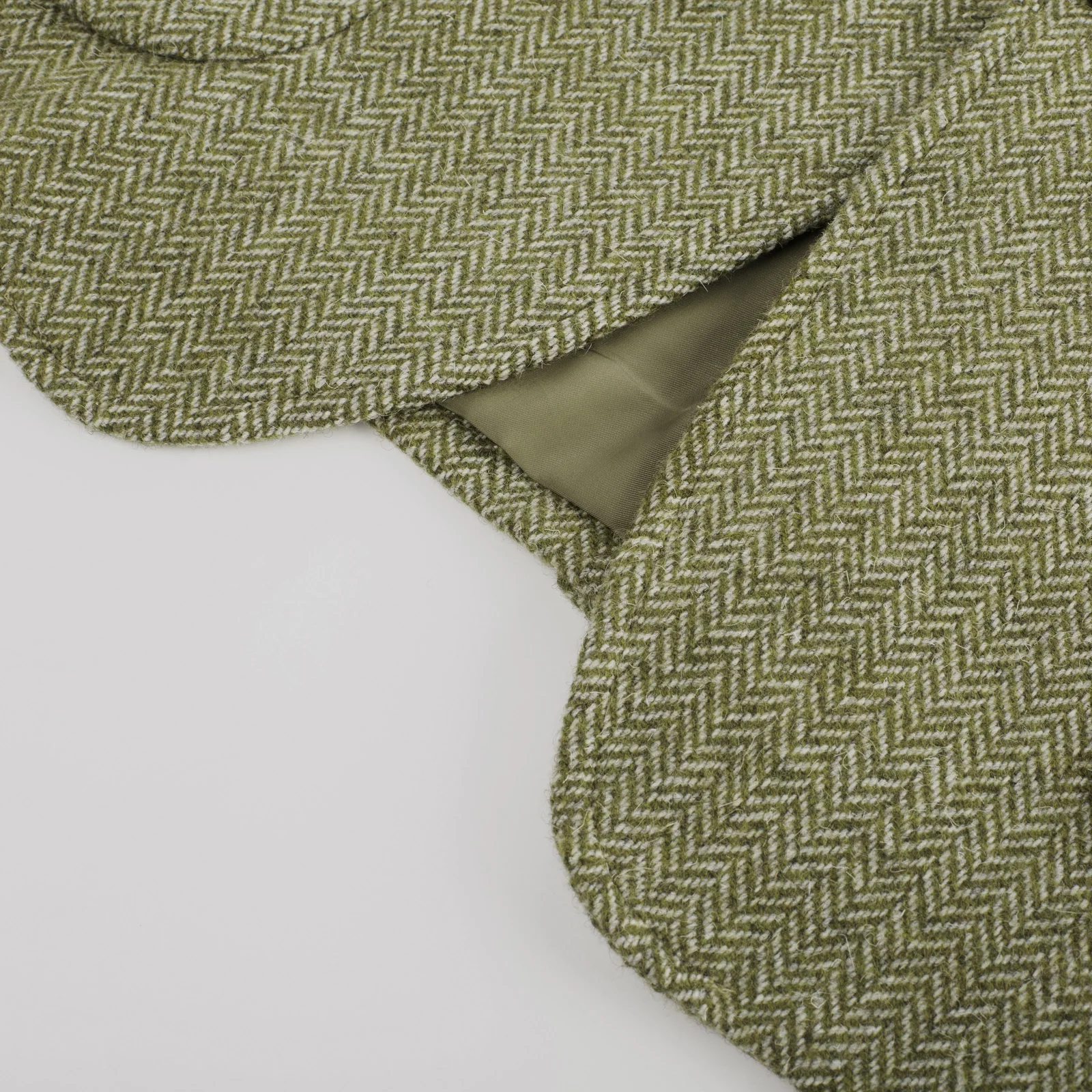 Mens Herringbone Two Button Blazer Vintage Tweed Wool Blend Sport Coat Jacket - Image 39