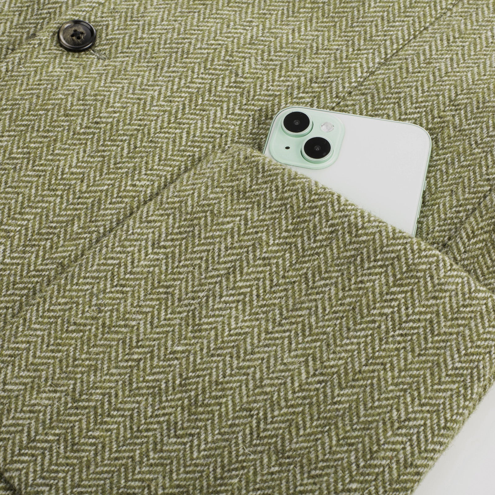 Mens Herringbone Two Button Blazer Vintage Tweed Wool Blend Sport Coat Jacket - Image 40