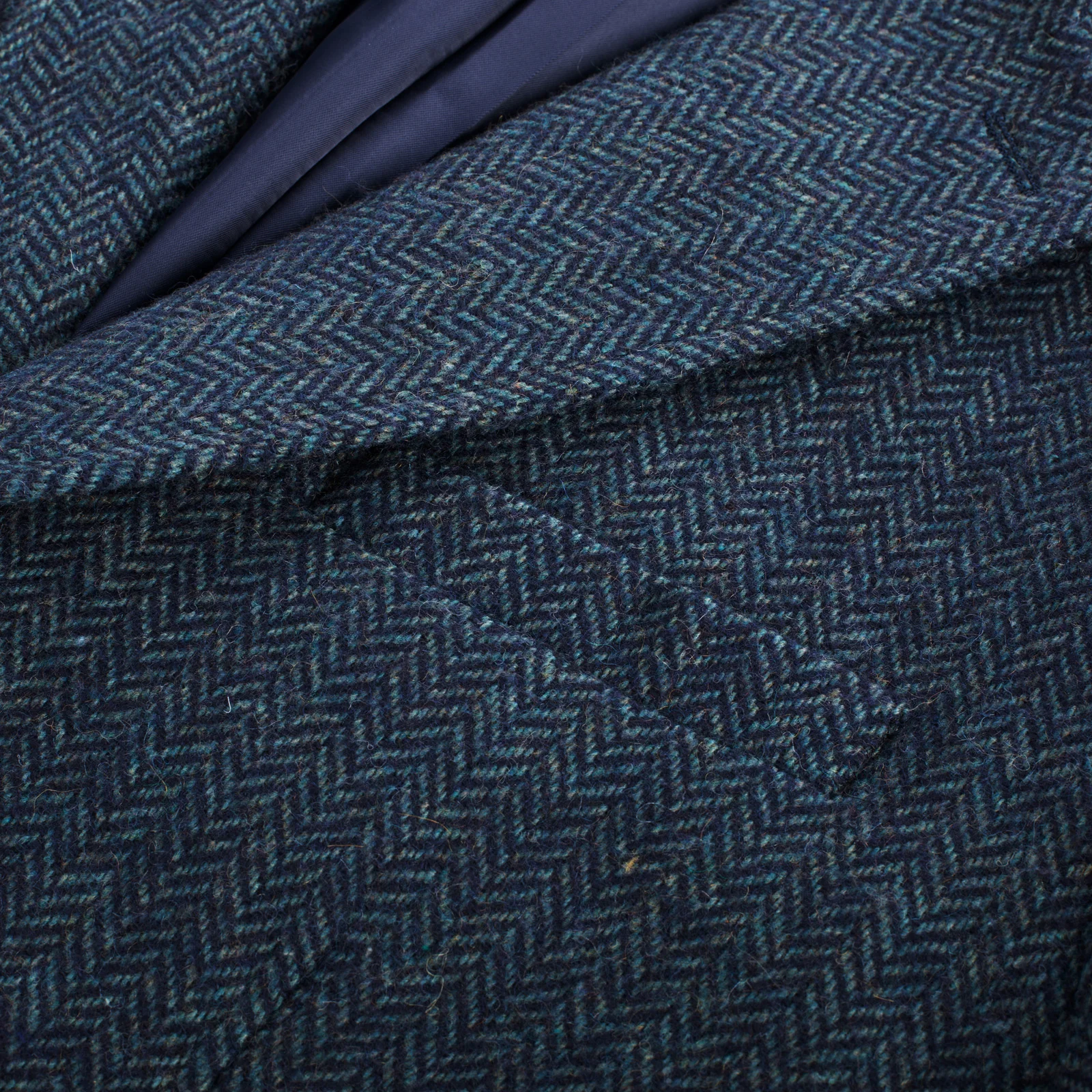 Mens Herringbone Two Button Blazer Vintage Tweed Wool Blend Sport Coat Jacket - Image 41