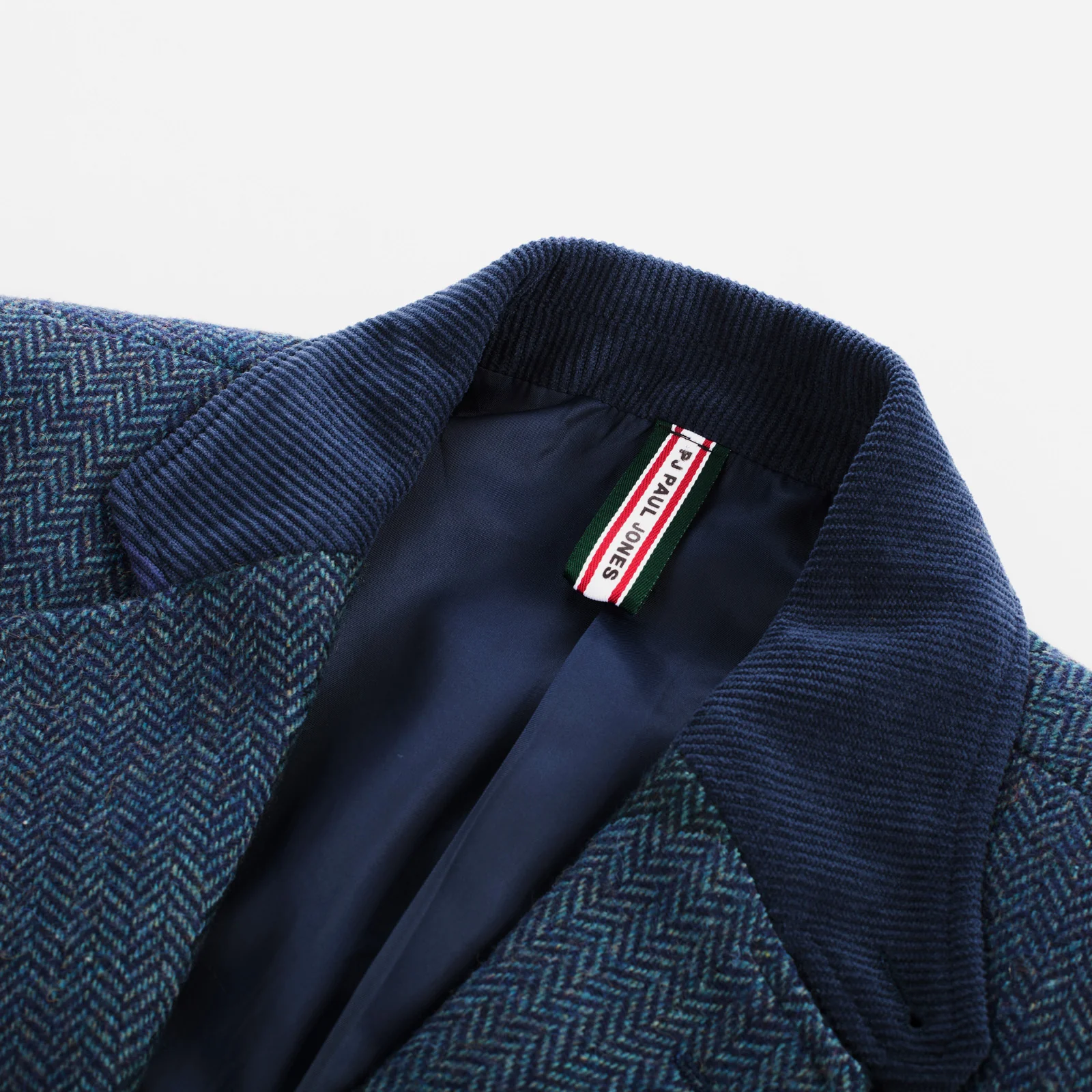 Mens Herringbone Two Button Blazer Vintage Tweed Wool Blend Sport Coat Jacket - Image 46