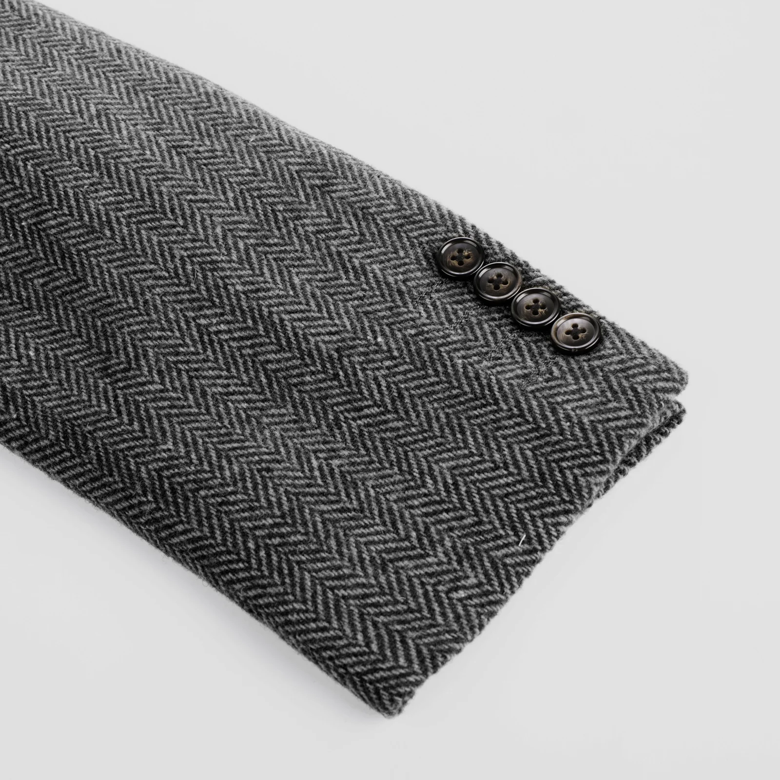 Mens Herringbone Two Button Blazer Vintage Tweed Wool Blend Sport Coat Jacket - Image 50