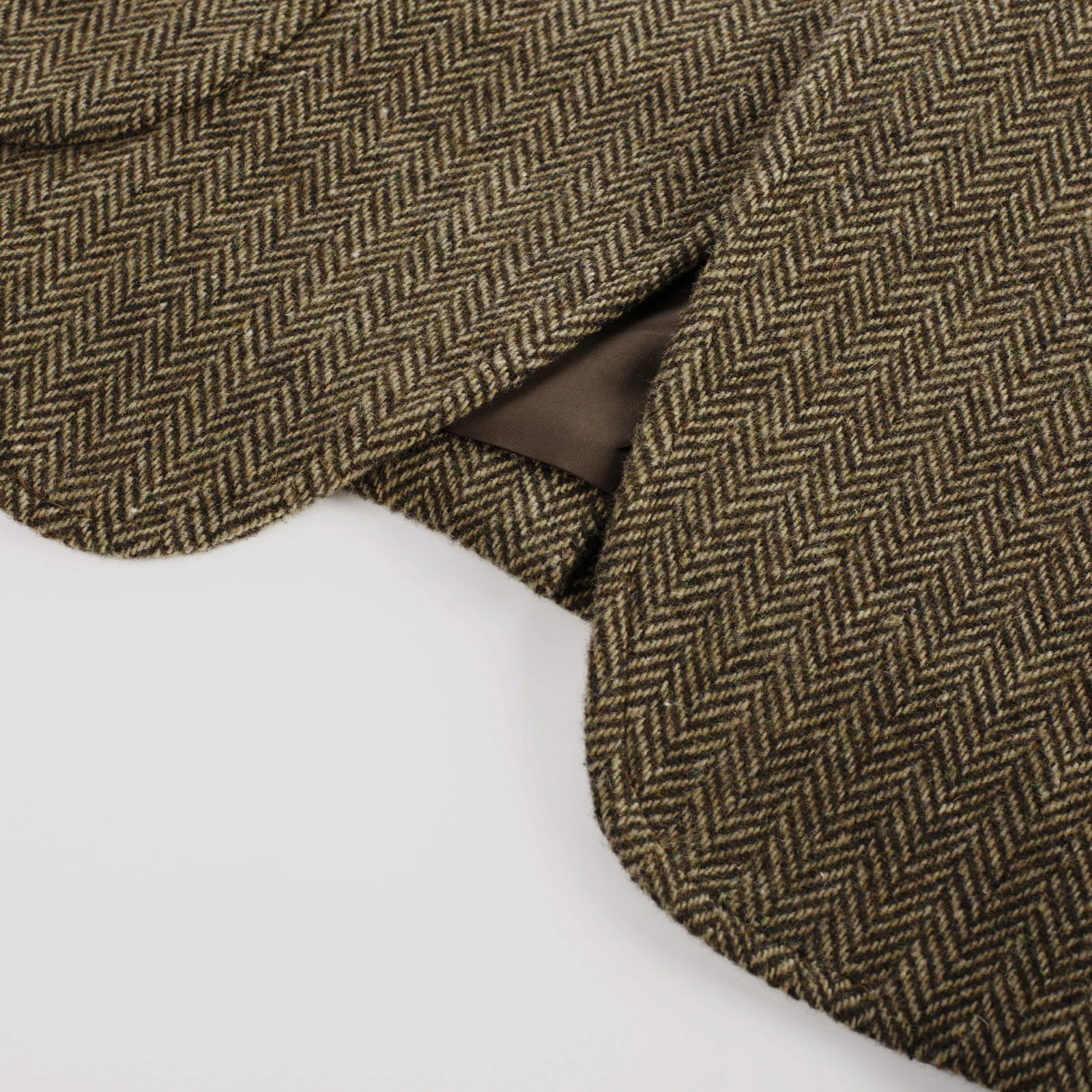 Mens Herringbone Two Button Blazer Vintage Tweed Wool Blend Sport Coat Jacket - Image 56