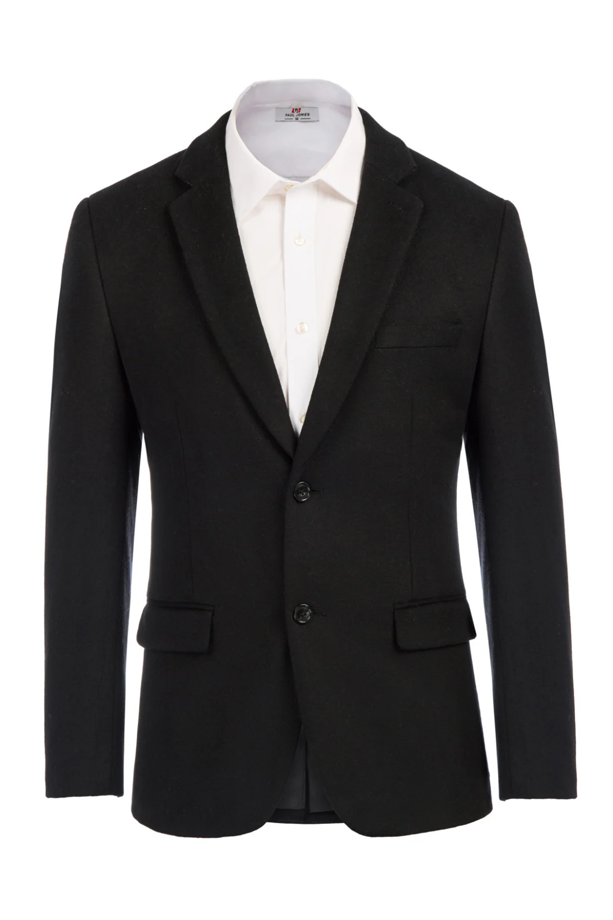 Mens Wool Blend Blazer Jacket Houndstooth Suit Blazer Notch Lapel Two Buttons - Image 13