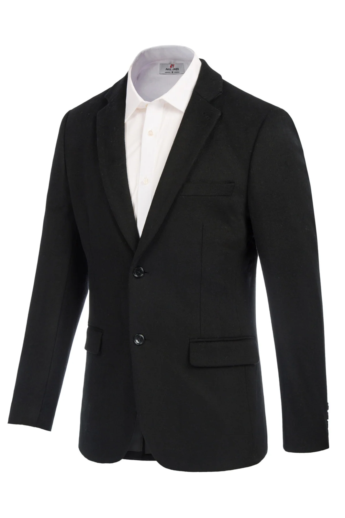 Mens Wool Blend Blazer Jacket Houndstooth Suit Blazer Notch Lapel Two Buttons - Image 14