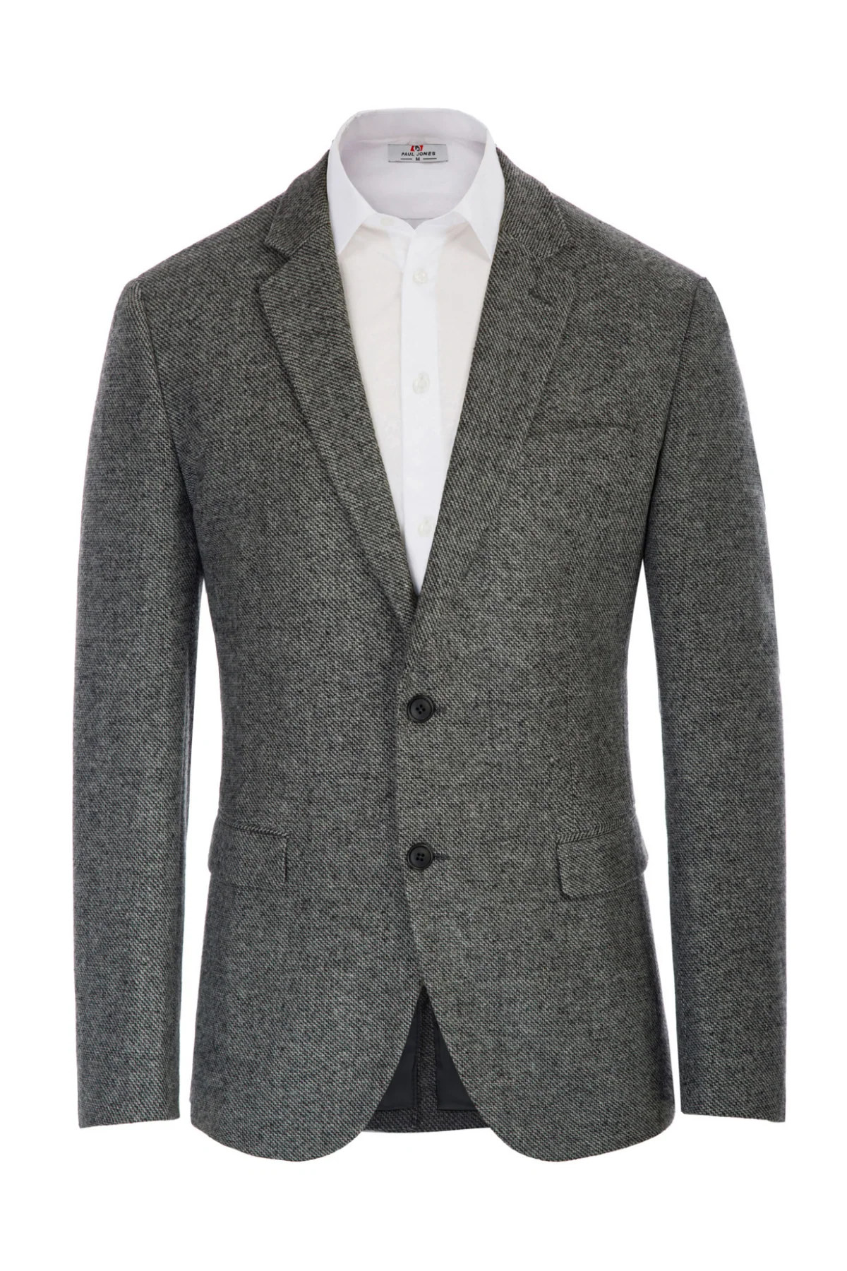 Mens Wool Blend Blazer Jacket Houndstooth Suit Blazer Notch Lapel Two Buttons - Image 8