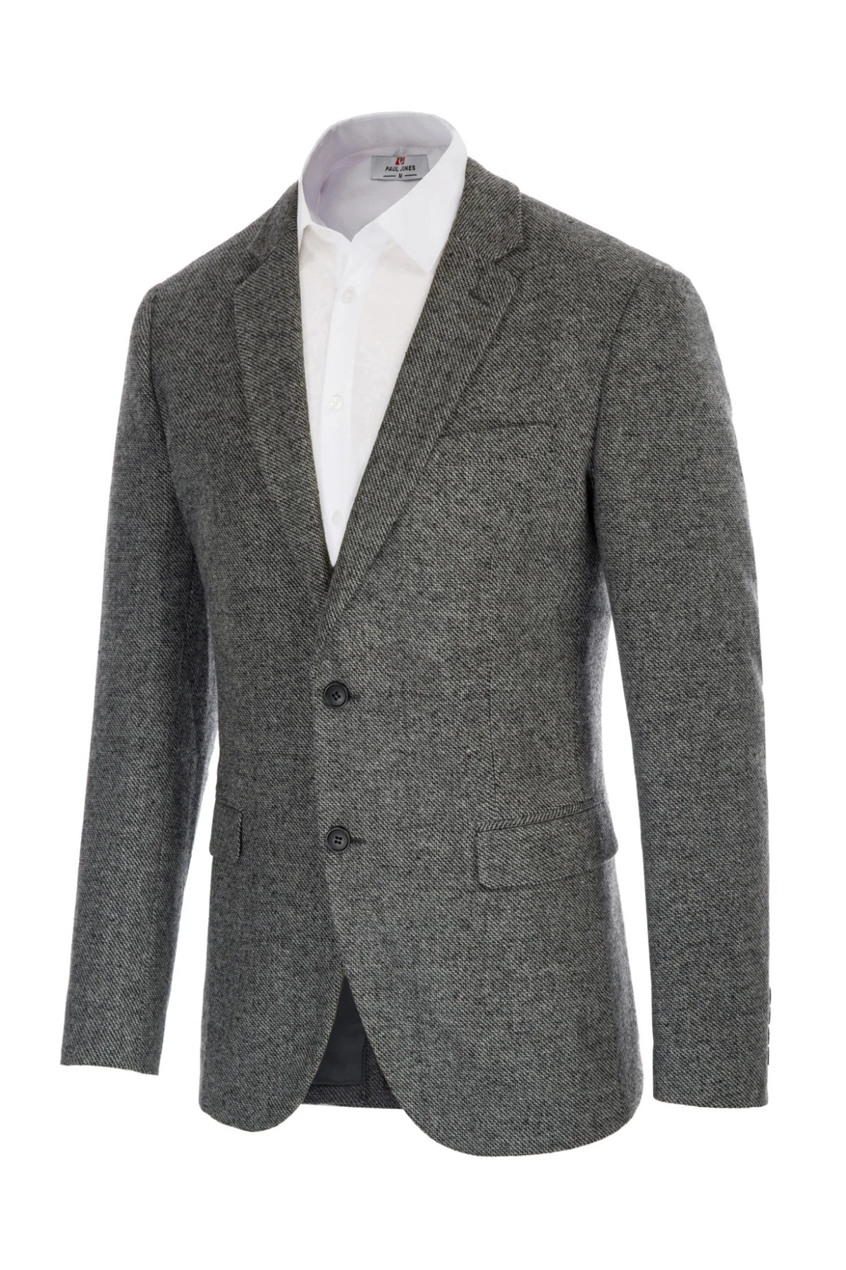 Mens Wool Blend Blazer Jacket Houndstooth Suit Blazer Notch Lapel Two Buttons - Image 9