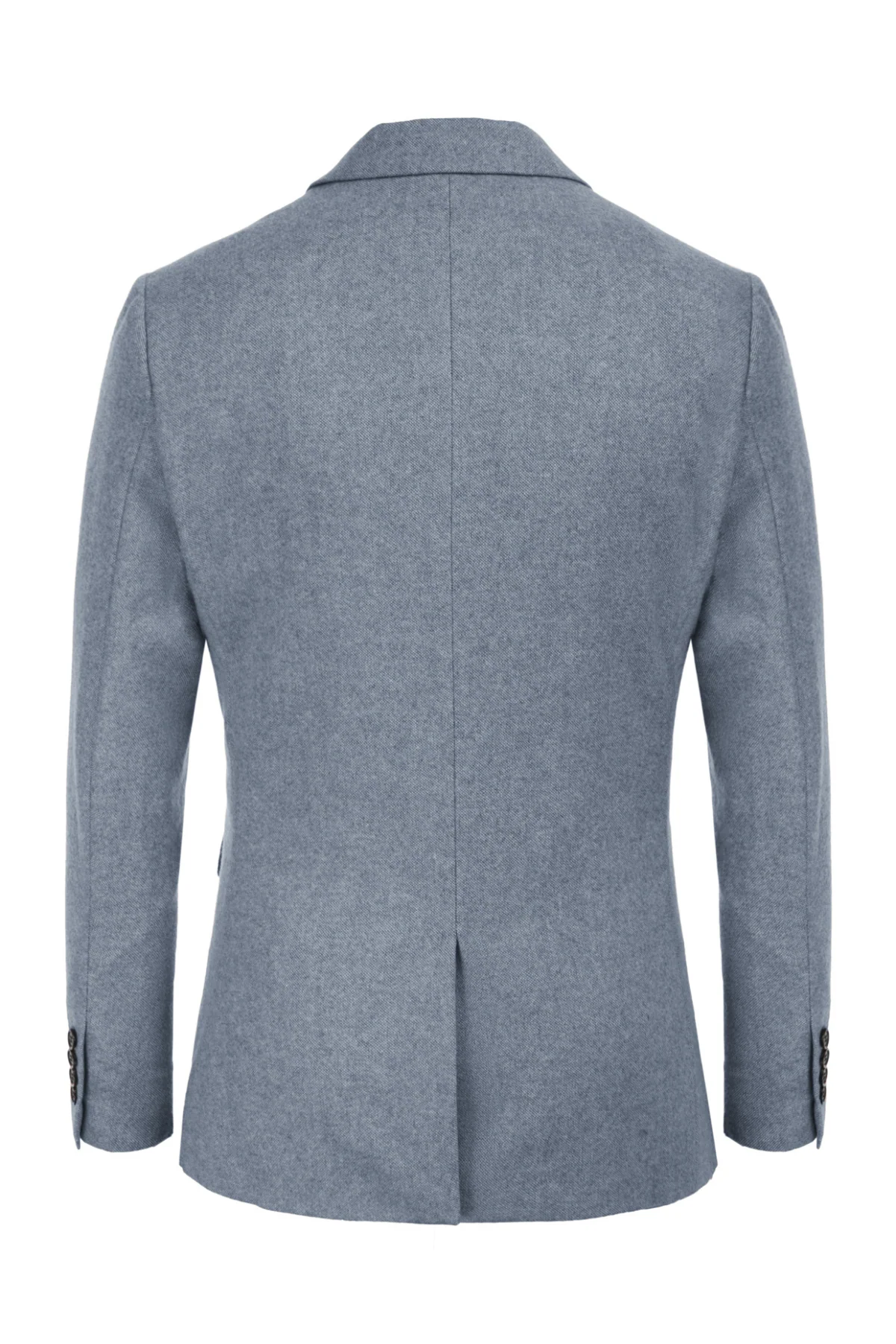 Men Two Buttons Blazer Coat Notch Lapel Wool Blends Suit Coat - Image 14