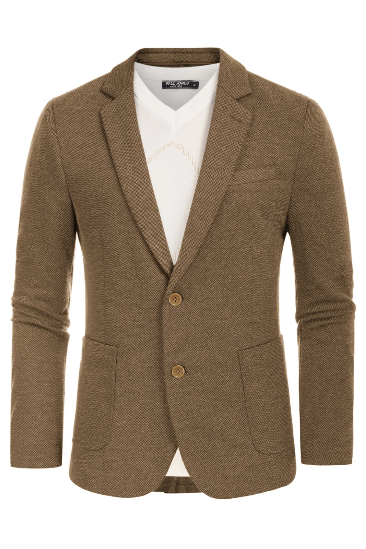 Mens Casual Knit Blazer Two Button Unlined Stretch Sport Coat Suit Jacket - Image 13