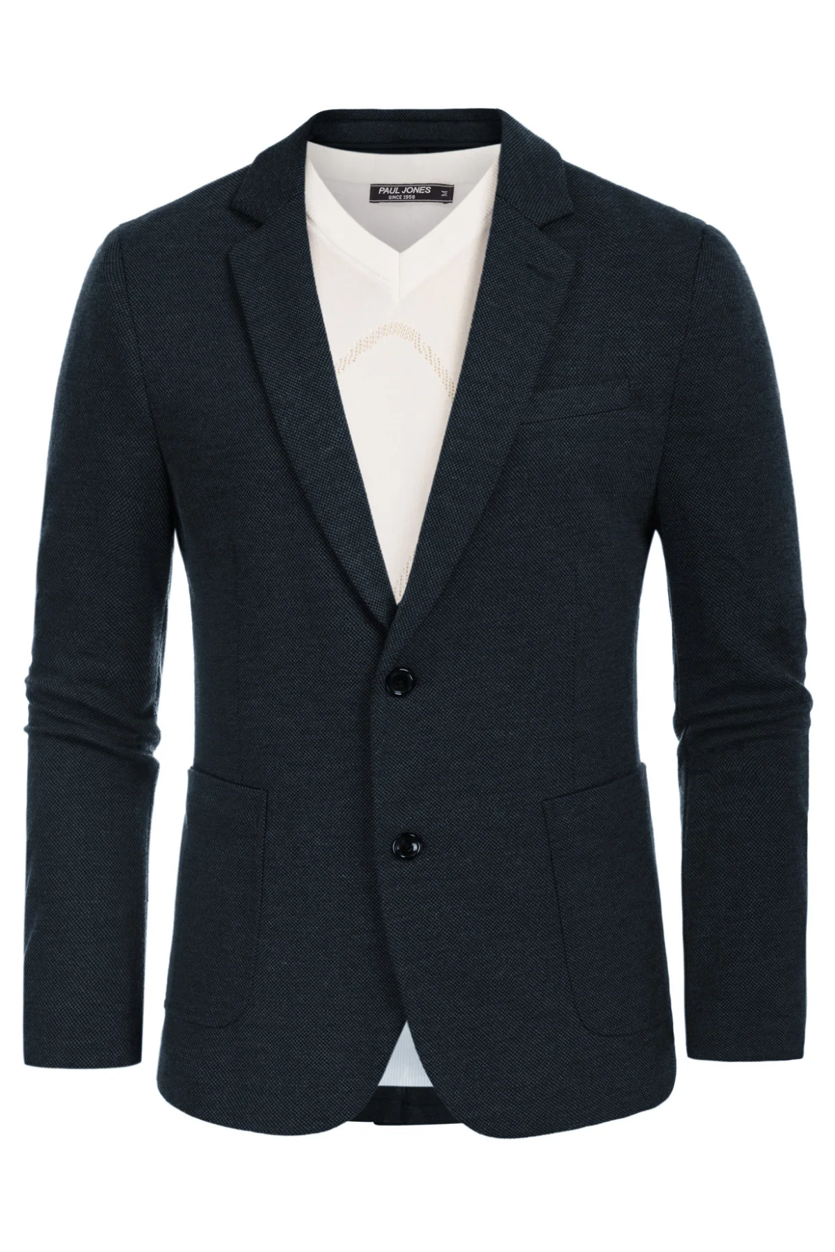 Mens Casual Knit Blazer Two Button Unlined Stretch Sport Coat Suit Jacket - Image 19