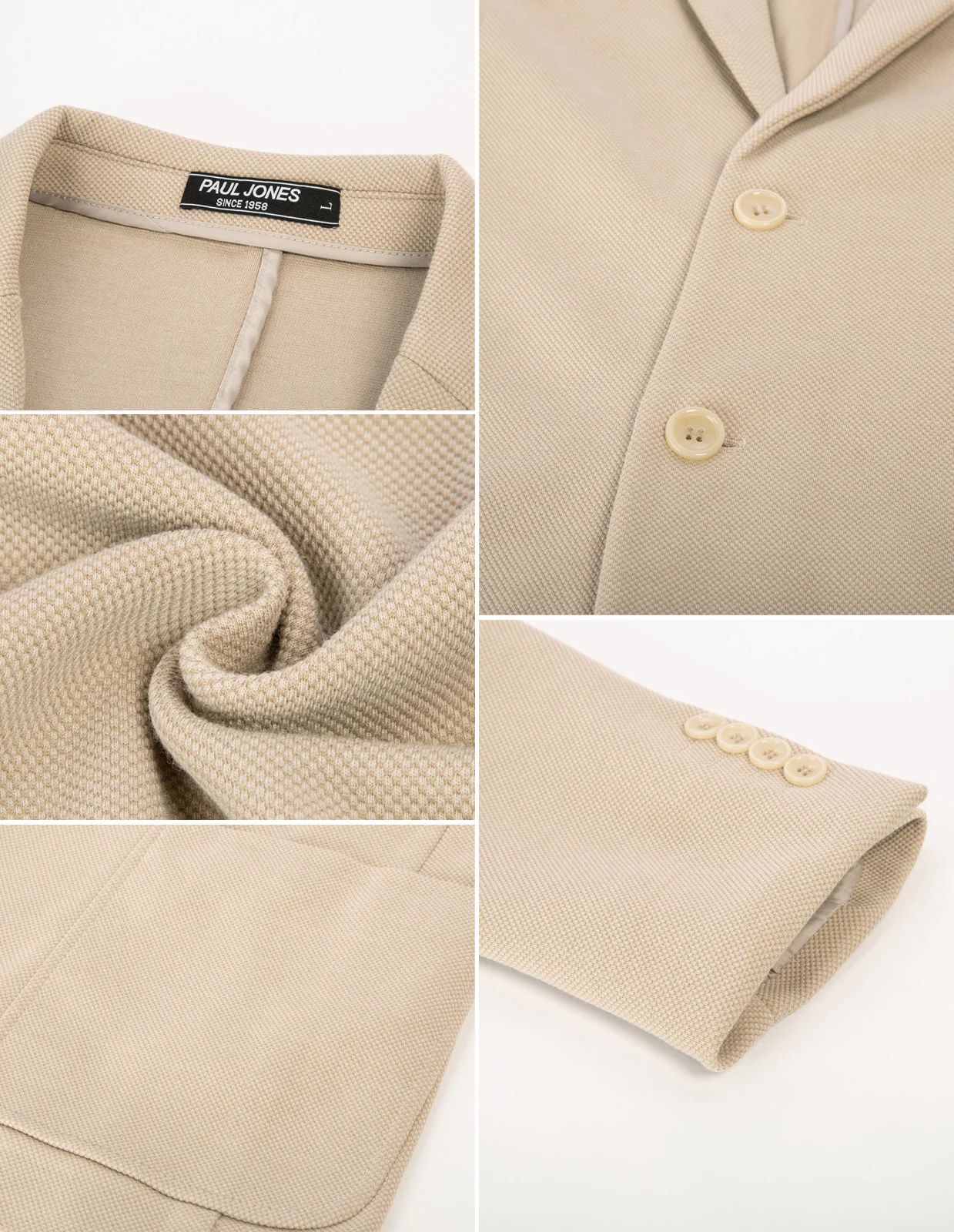 Mens Casual Knit Blazer Two Button Unlined Stretch Sport Coat Suit Jacket - Image 29
