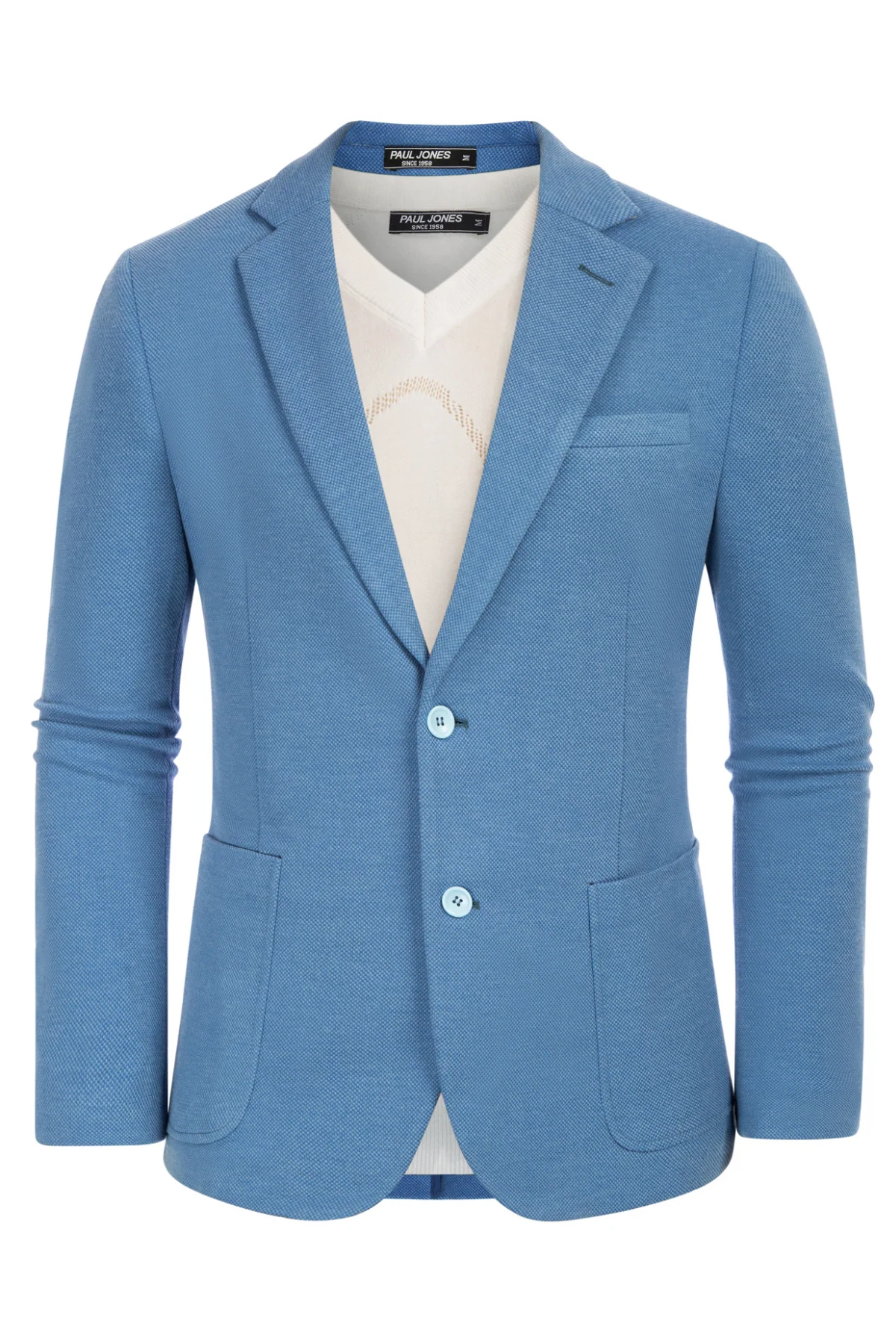 Mens Casual Knit Blazer Two Button Unlined Stretch Sport Coat Suit Jacket - Image 30