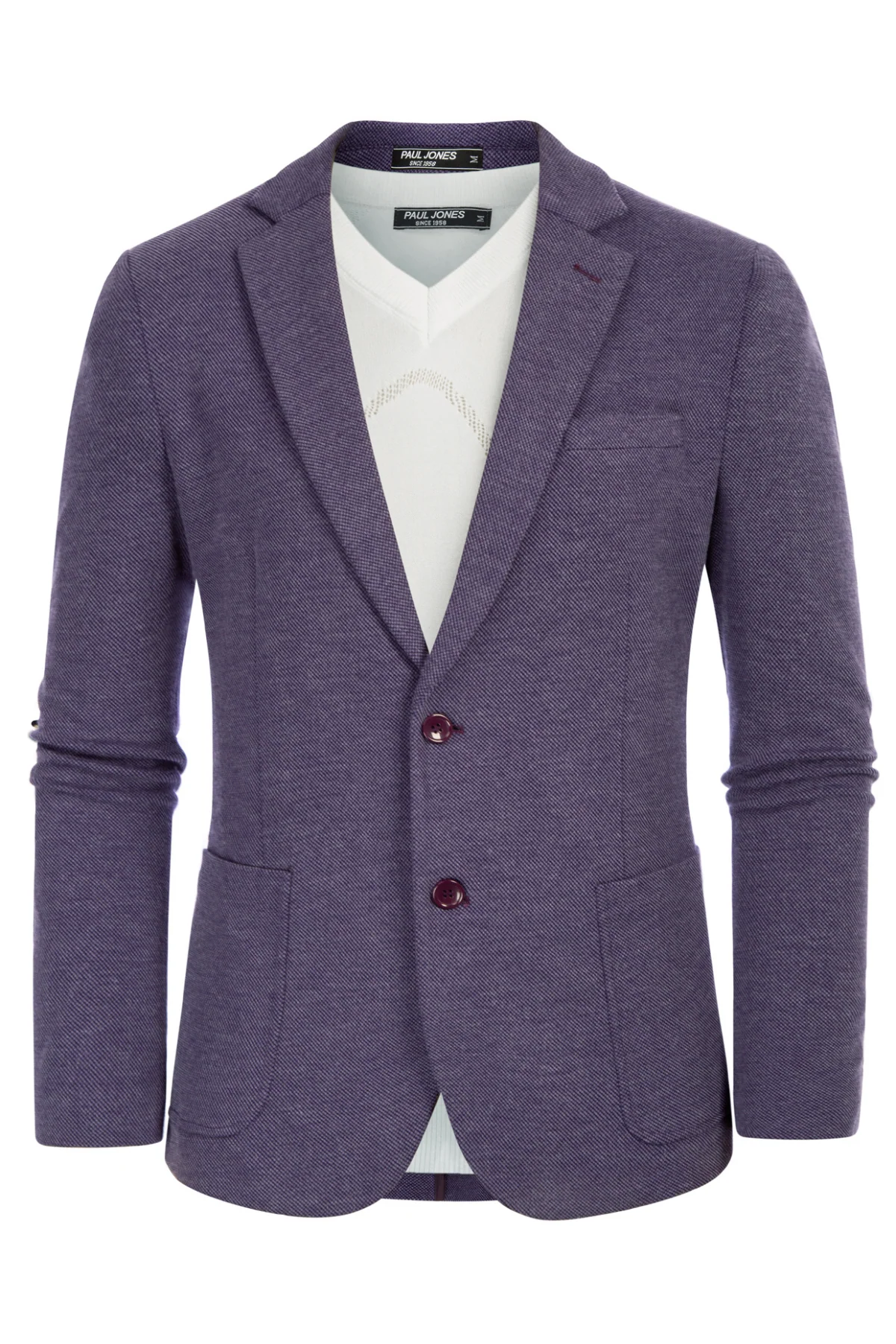 Mens Casual Knit Blazer Two Button Unlined Stretch Sport Coat Suit Jacket - Image 35