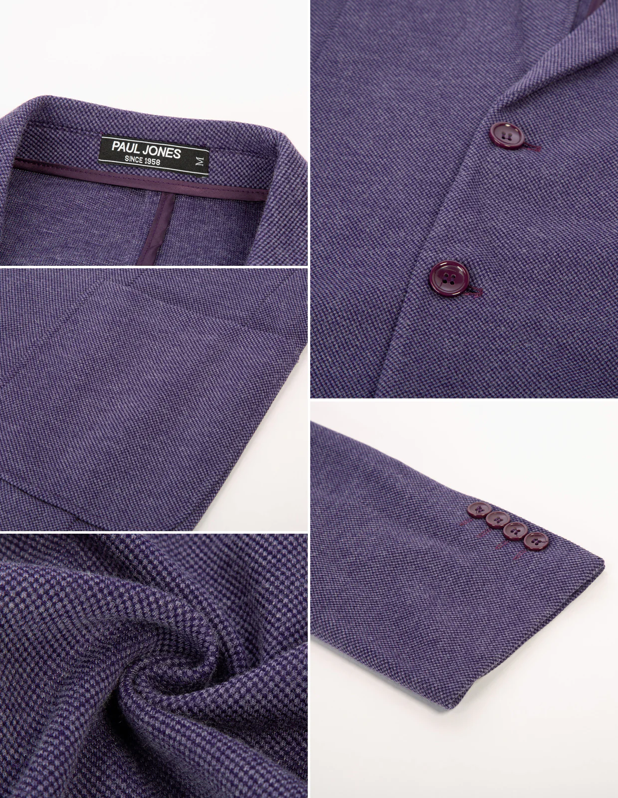 Mens Casual Knit Blazer Two Button Unlined Stretch Sport Coat Suit Jacket - Image 39