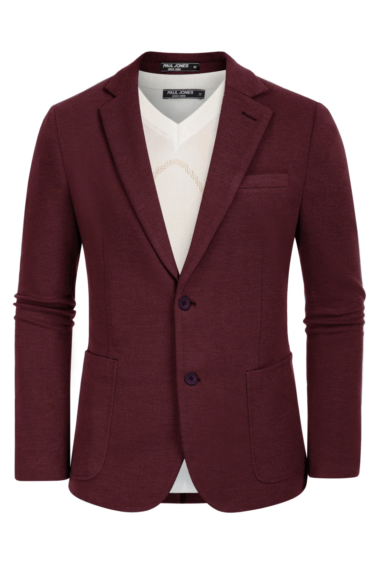 Mens Casual Knit Blazer Two Button Unlined Stretch Sport Coat Suit Jacket - Image 40