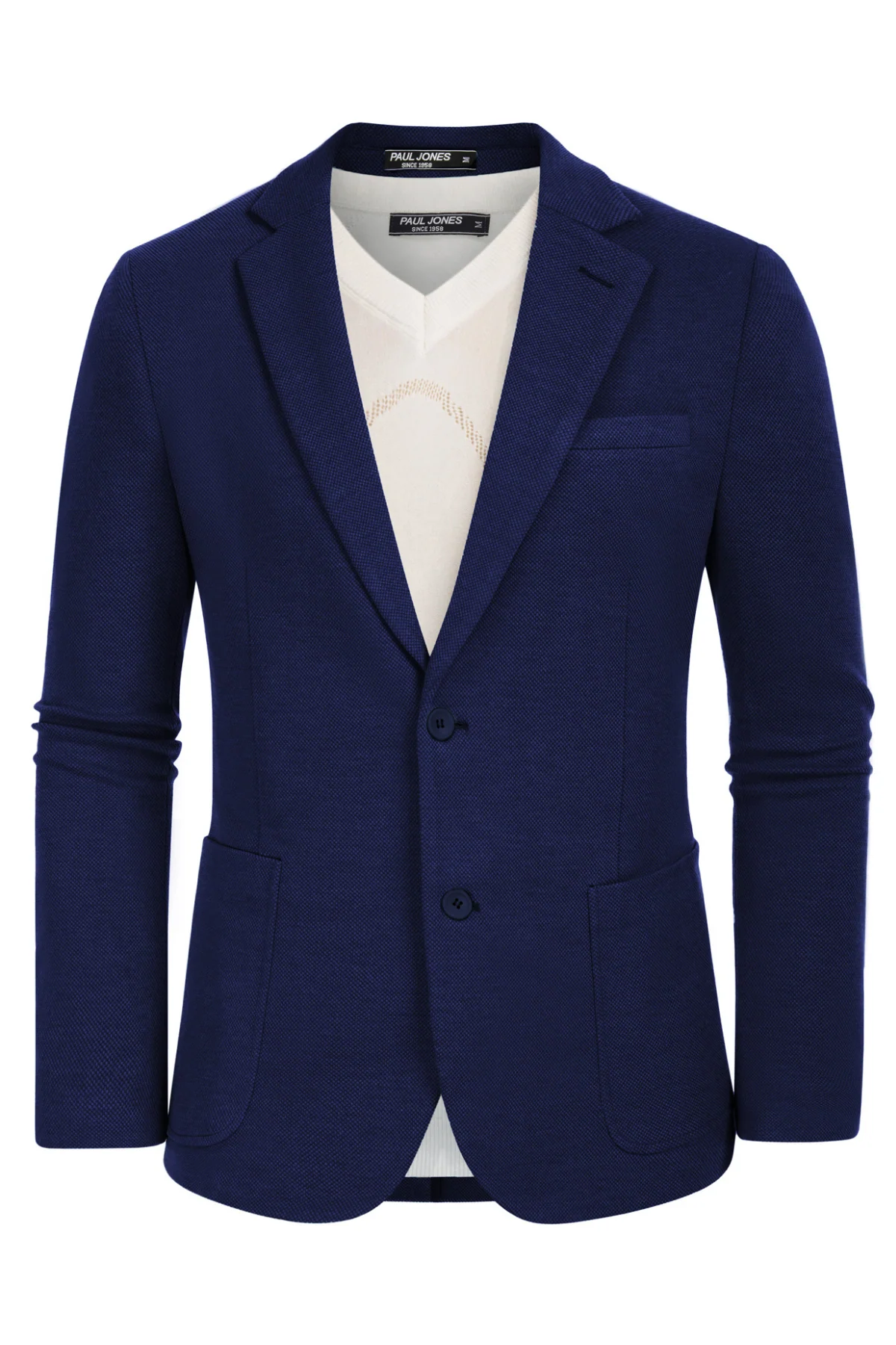 Mens Casual Knit Blazer Two Button Unlined Stretch Sport Coat Suit Jacket - Image 51
