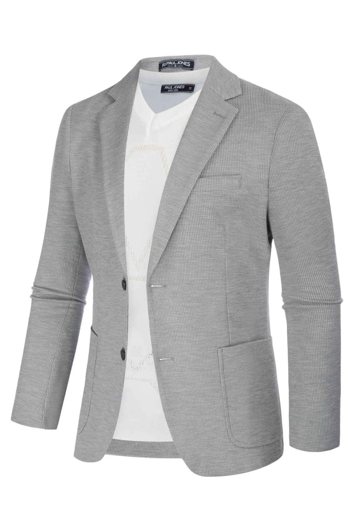 Mens Casual Knit Blazer Two Button Unlined Stretch Sport Coat Suit Jacket - Image 57