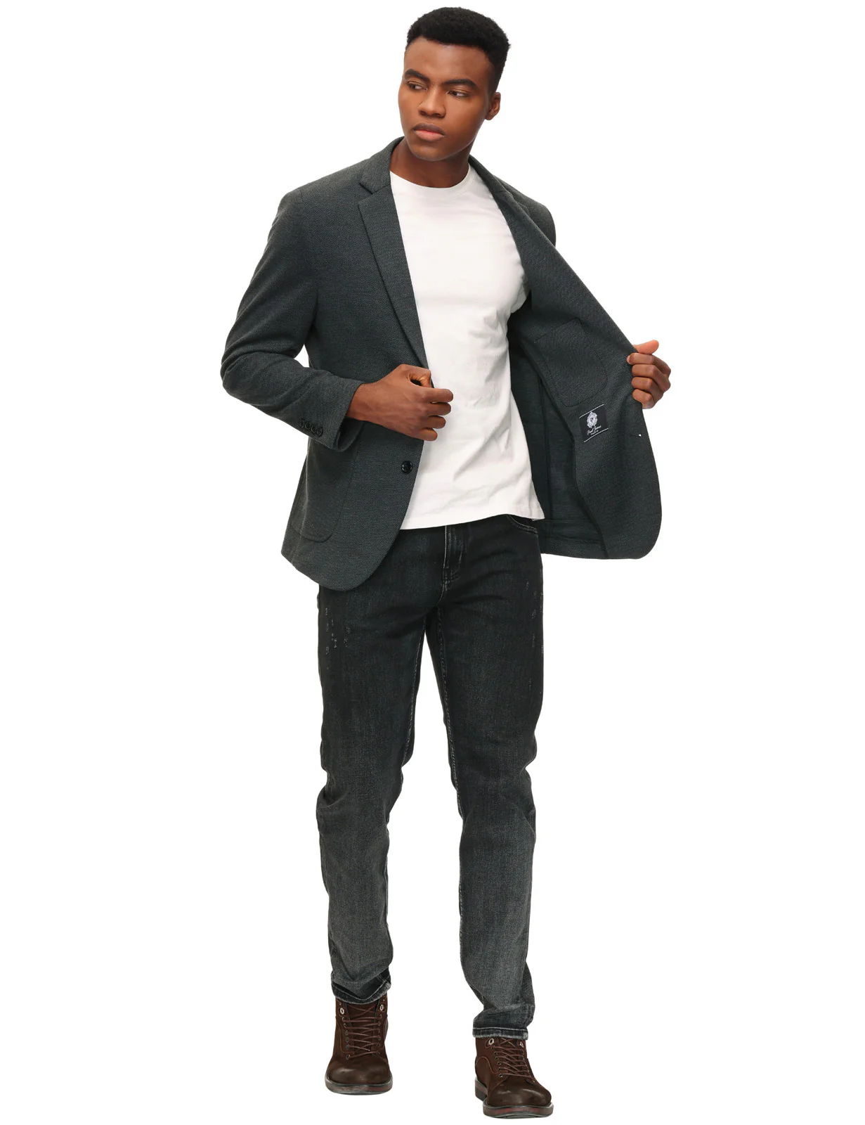 Mens Casual Knit Blazer Two Button Unlined Stretch Sport Coat Suit Jacket - Image 7