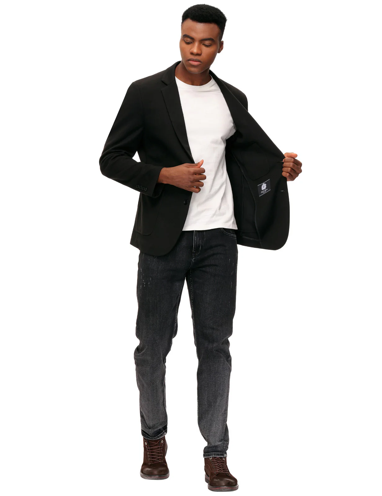 Mens Casual Knit Blazer Two Button Unlined Stretch Sport Coat Suit Jacket - Image 8