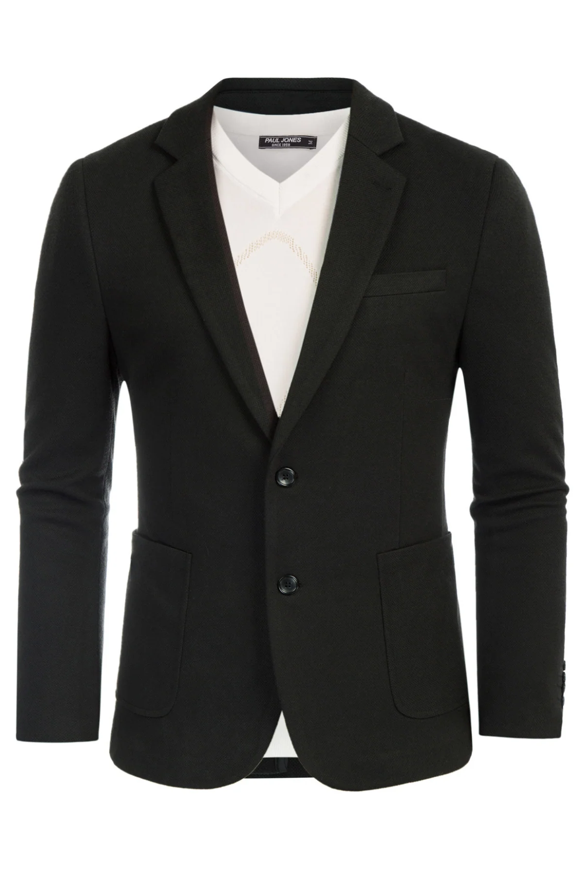 Mens Casual Knit Blazer Two Button Unlined Stretch Sport Coat Suit Jacket - Image 9