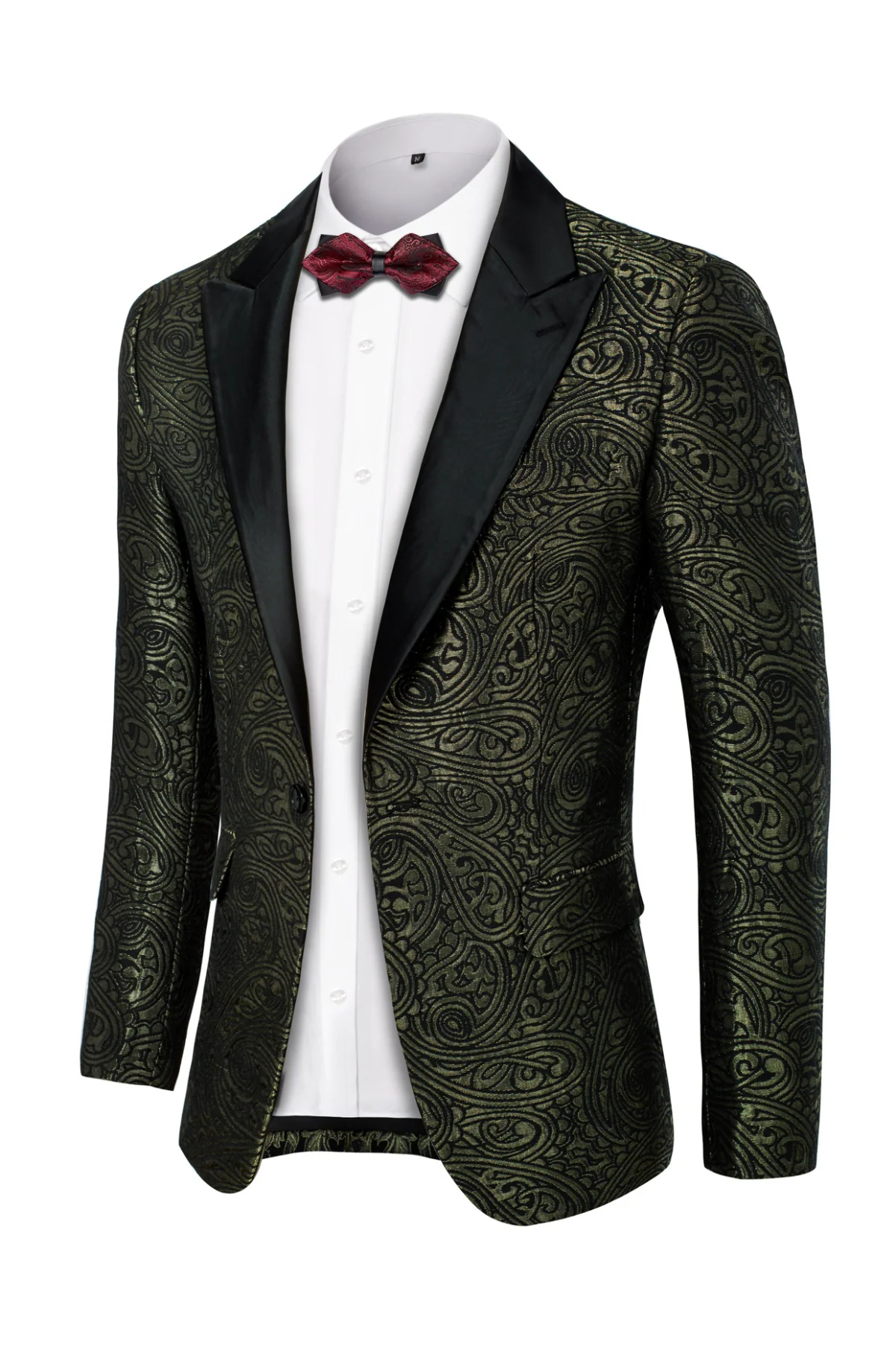 Men's Blazer Slim Fit Dress Floral Pattern Sport Jacket One Button Blazer - Image 14