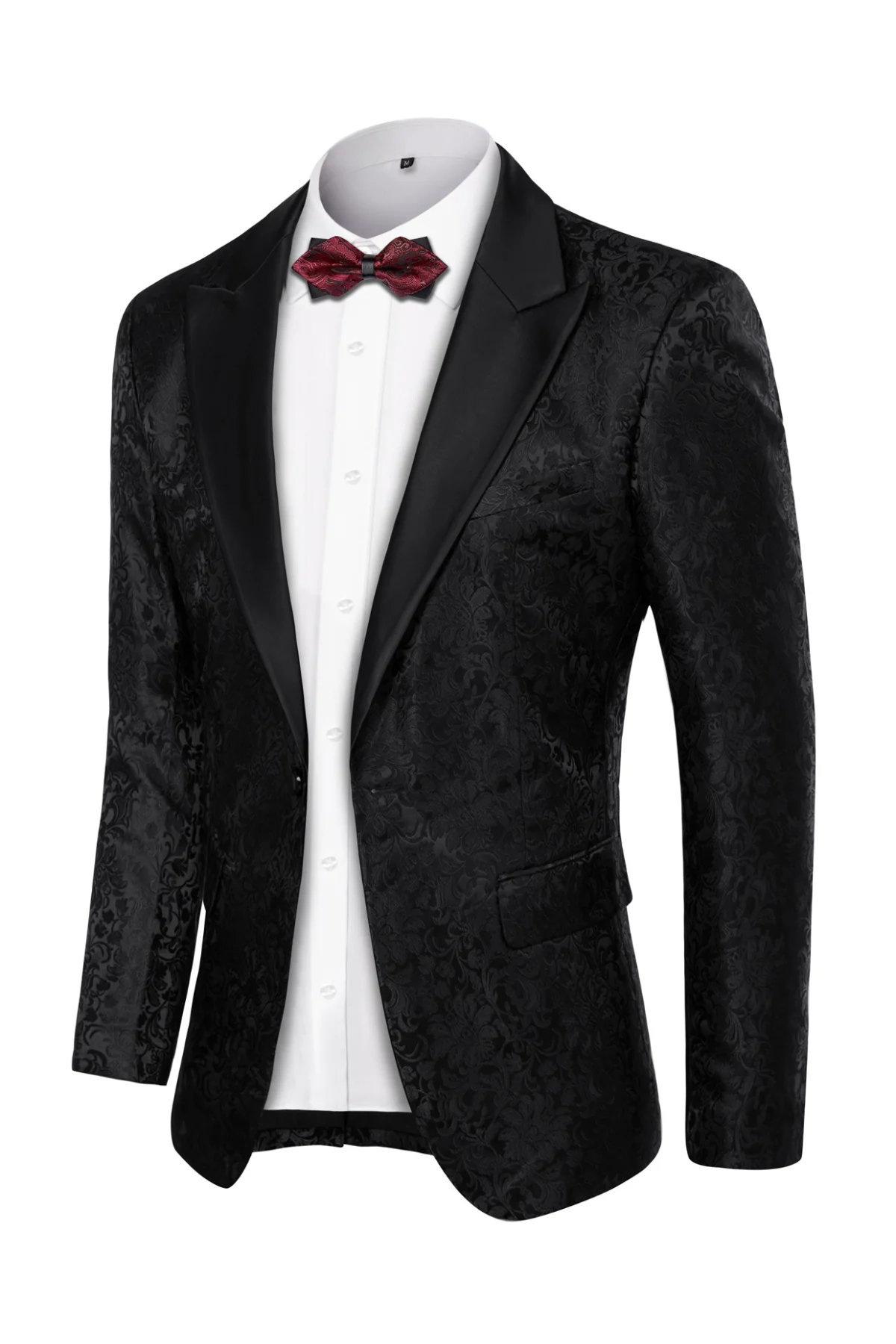 Men's Blazer Slim Fit Dress Floral Pattern Sport Jacket One Button Blazer - Image 8