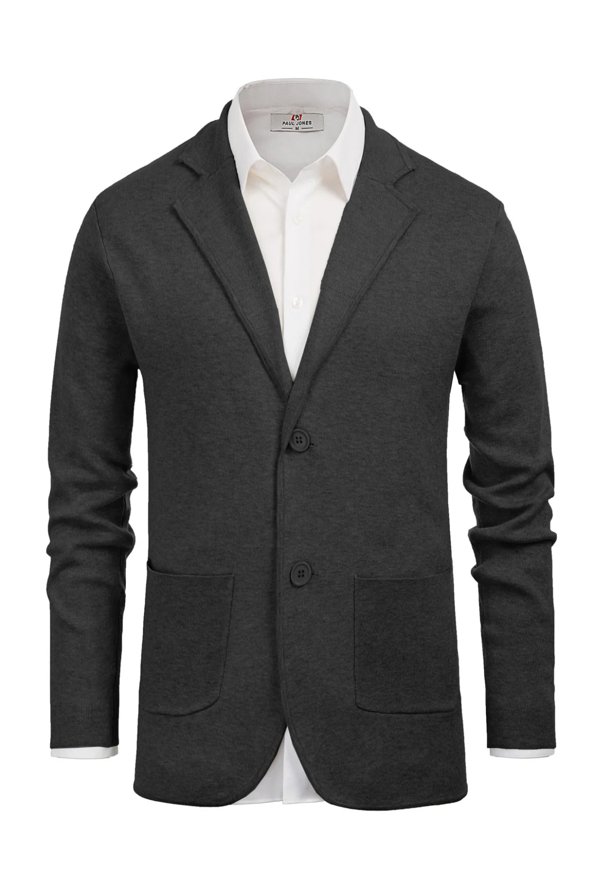 Men's Cardigan Sweater Shawl Collar Two Button Down Knit Blazer Jacket Knitwear - Image 12