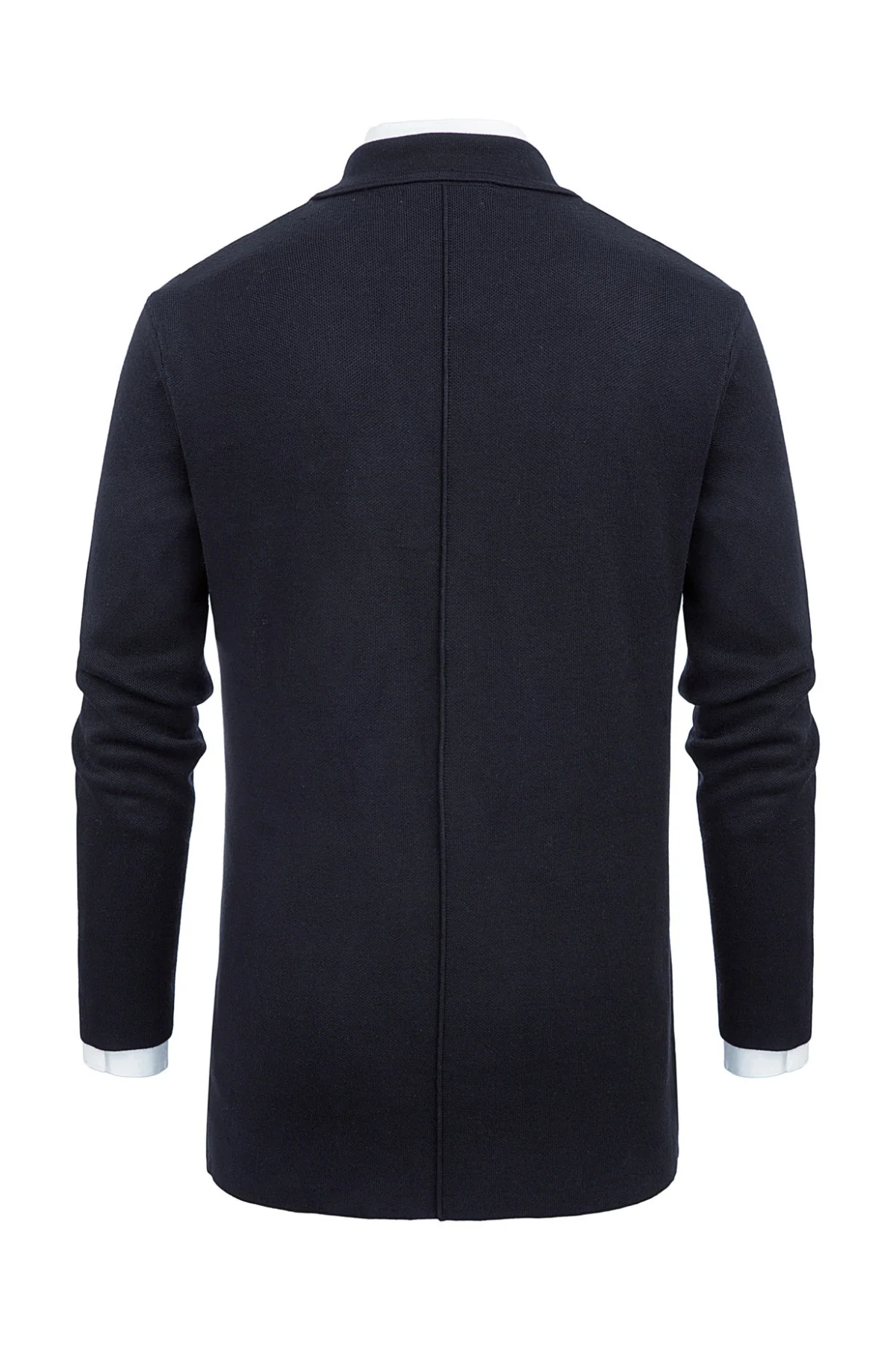Men's Cardigan Sweater Shawl Collar Two Button Down Knit Blazer Jacket Knitwear - Image 13