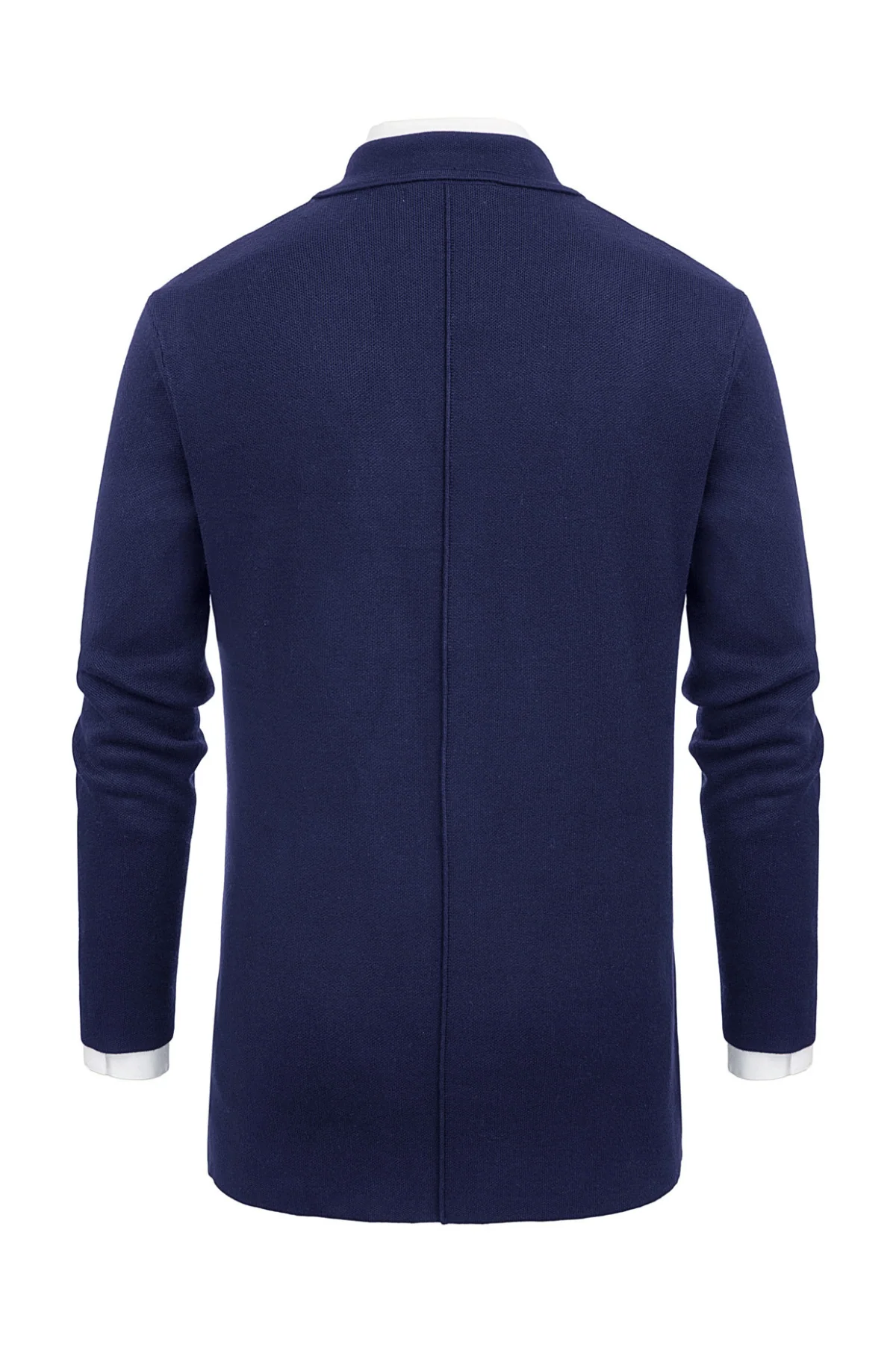 Men's Cardigan Sweater Shawl Collar Two Button Down Knit Blazer Jacket Knitwear - Image 18