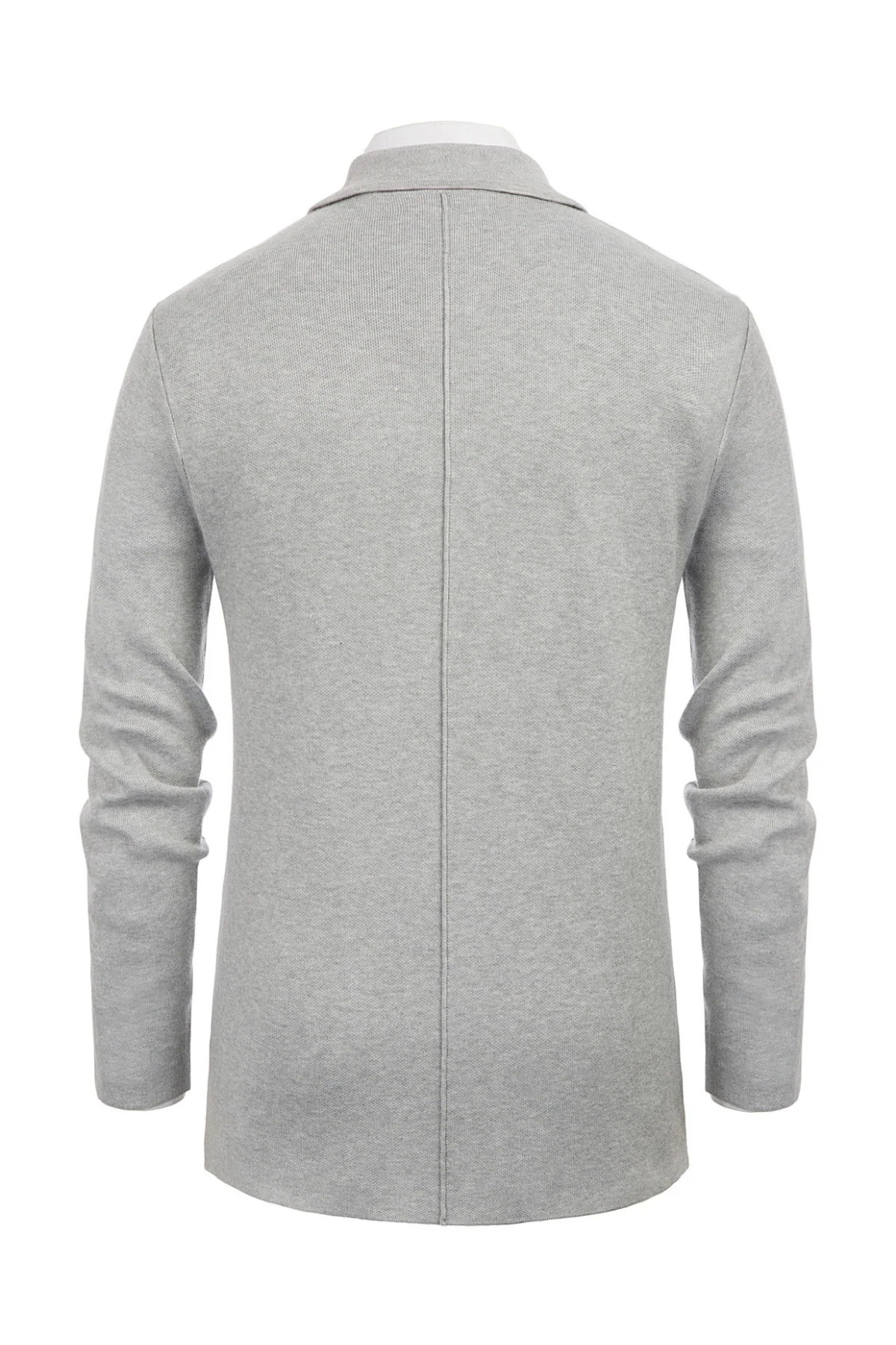 Men's Cardigan Sweater Shawl Collar Two Button Down Knit Blazer Jacket Knitwear - Image 8