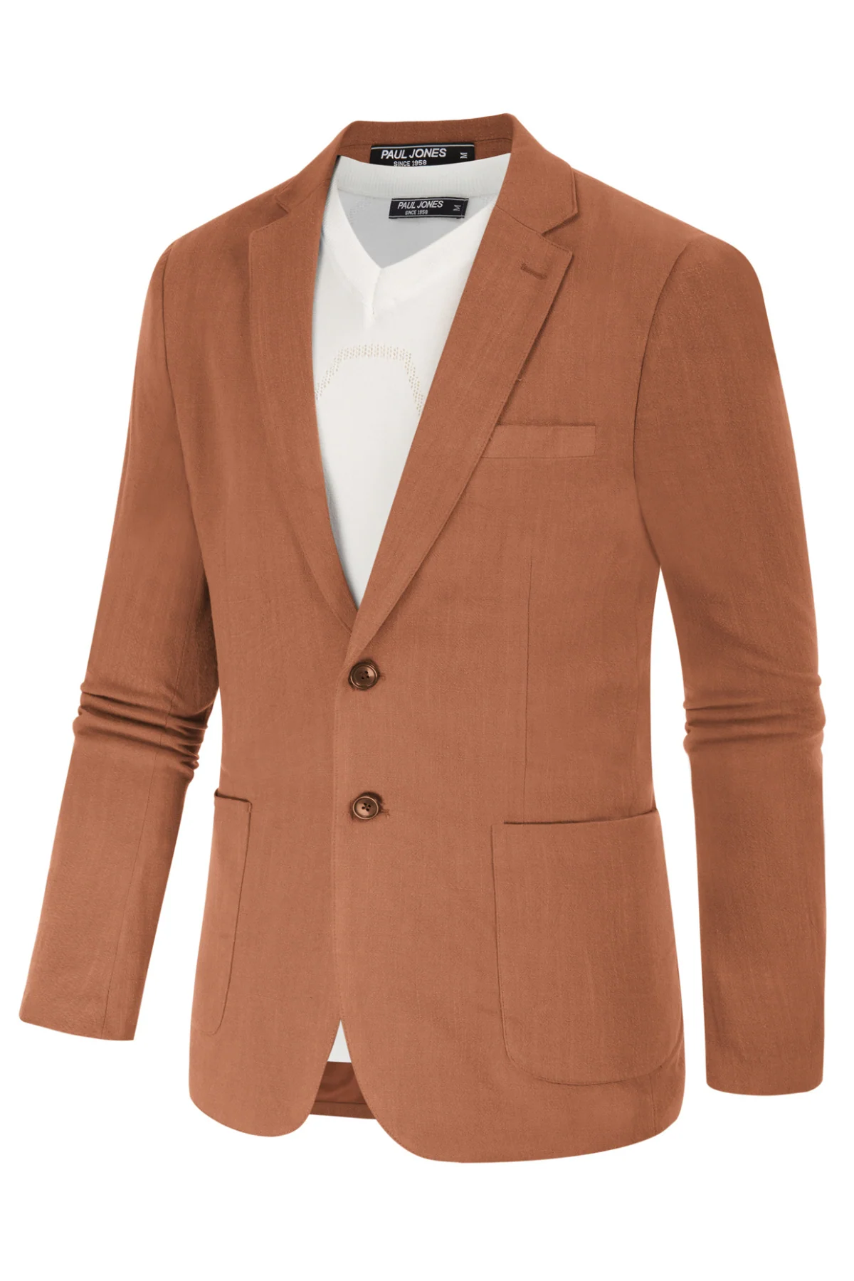 Men's Casual Slim Fit Linen Jacket Lightweight two Buttons Blazer Sport Coat - Image 29