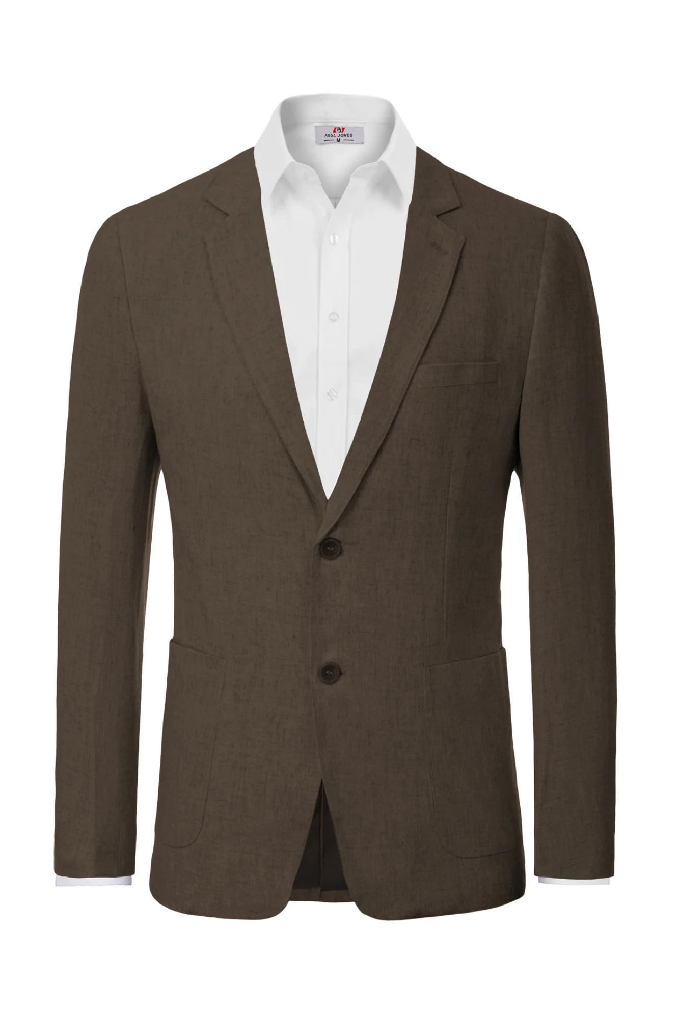 Men's Casual Slim Fit Linen Jacket Lightweight two Buttons Blazer Sport Coat - Image 48