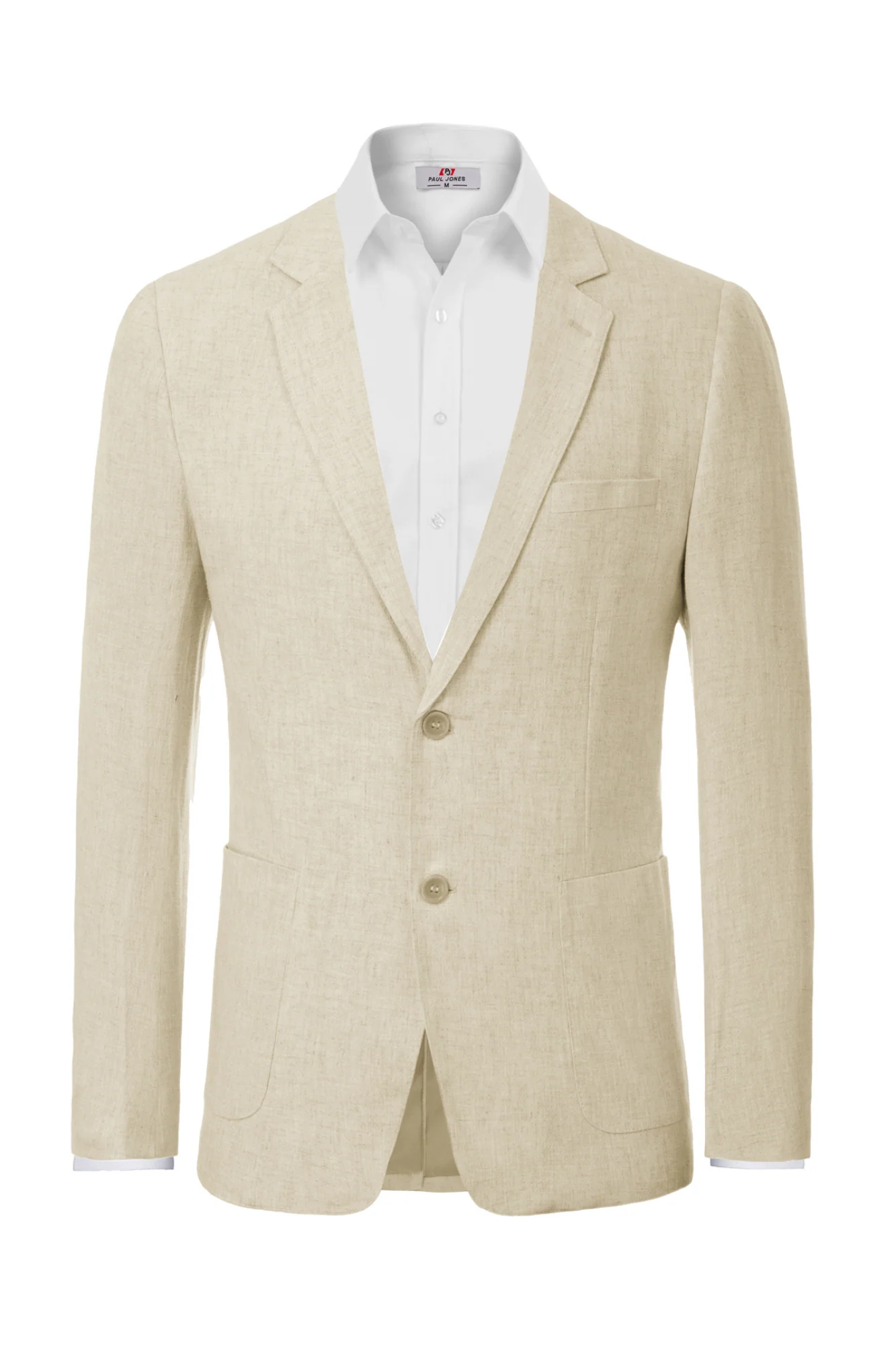 Men's Casual Slim Fit Linen Jacket Lightweight two Buttons Blazer Sport Coat - Image 60