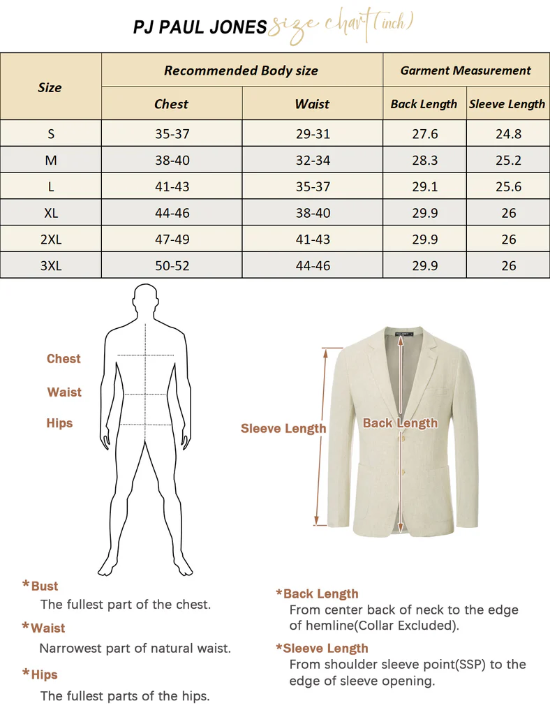 Men's Casual Slim Fit Linen Jacket Lightweight two Buttons Blazer Sport Coat - Image 65