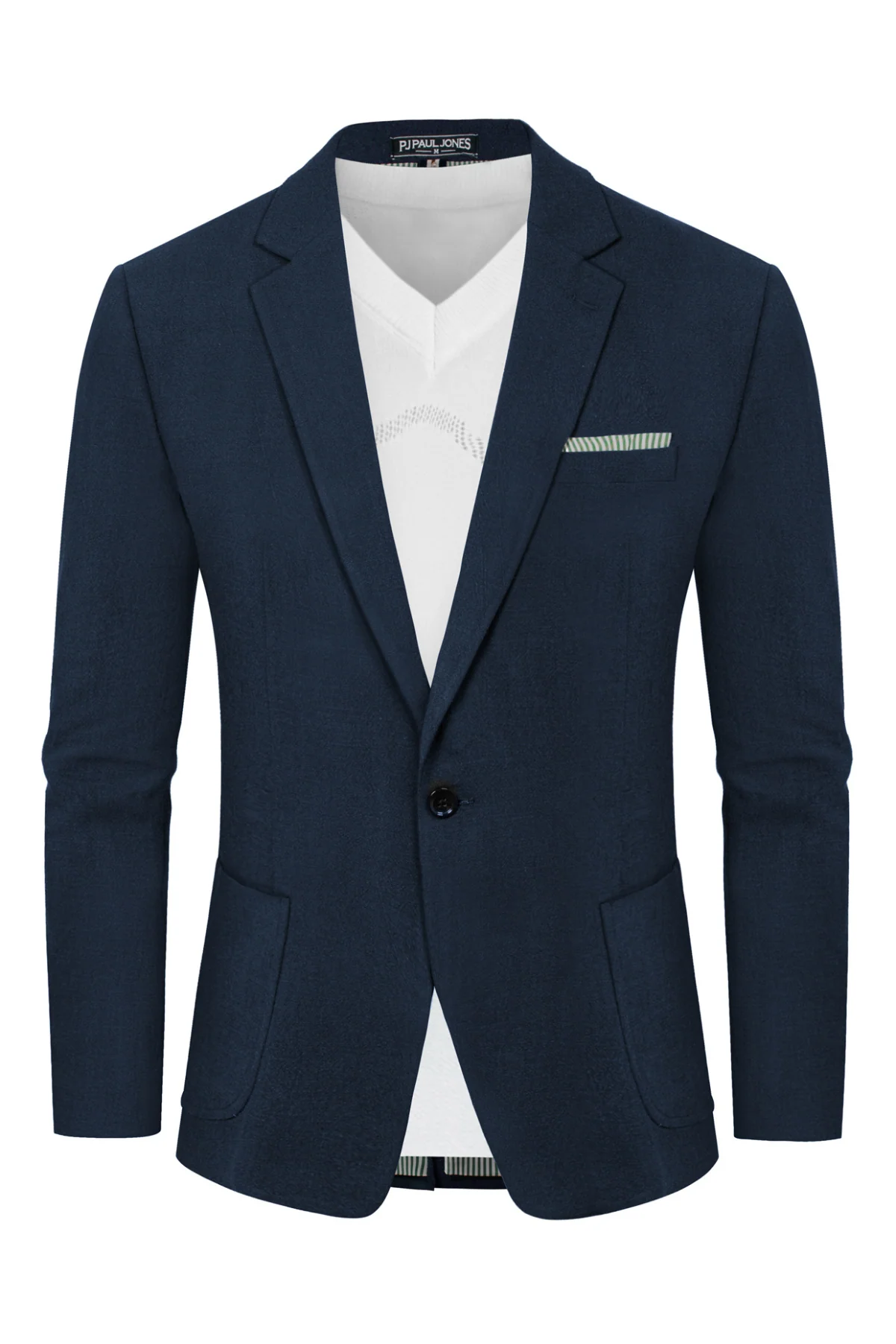 Men's Casual Slim Fit Linen Jacket Lightweight Two Buttons Blazer Sporty Slim Fit Leisure Blazer - Image 13
