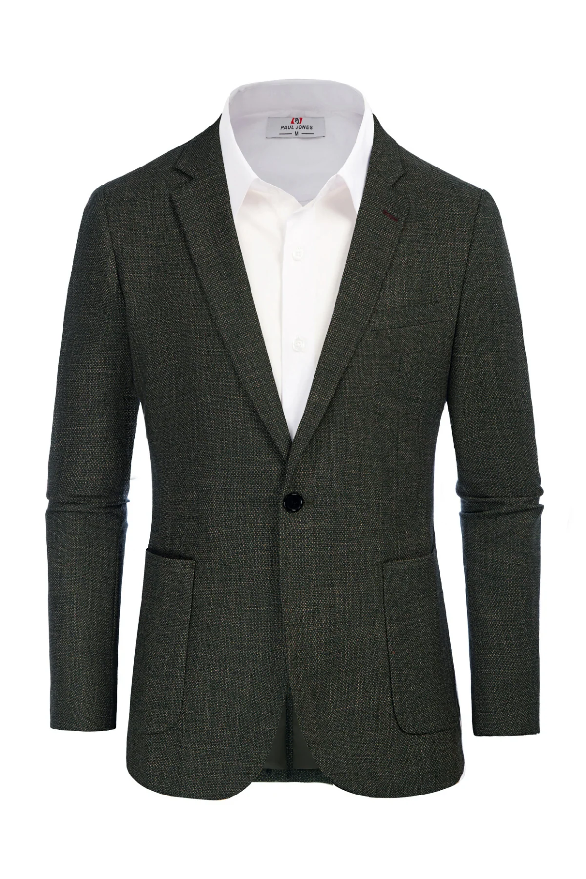 Mens Casual Suit One Button Blazer Jackets Linen Sport Coat with 5 Real Pockets - Image 3