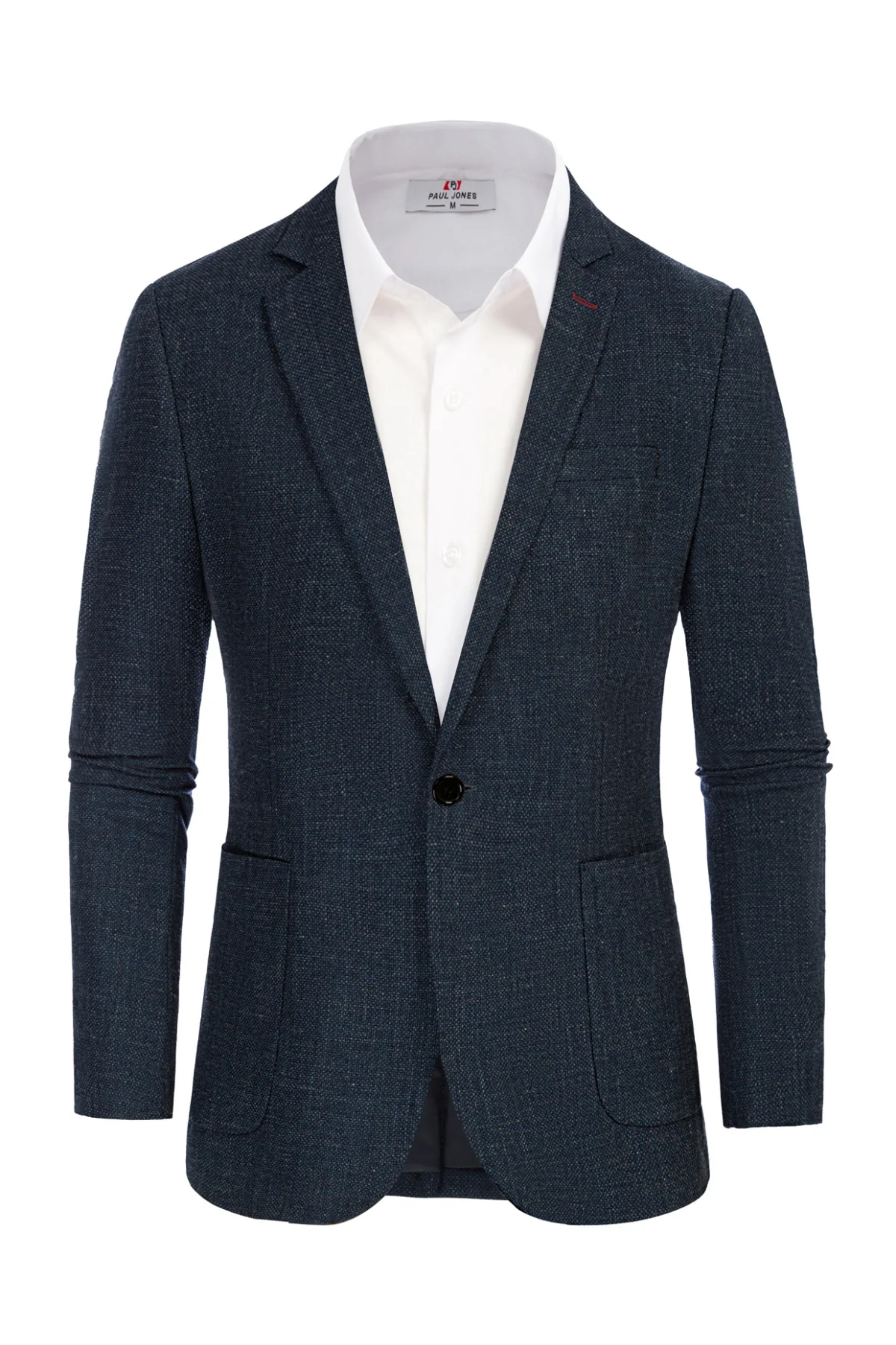 Mens Casual Suit One Button Blazer Jackets Linen Sport Coat with 5 Real Pockets - Image 6